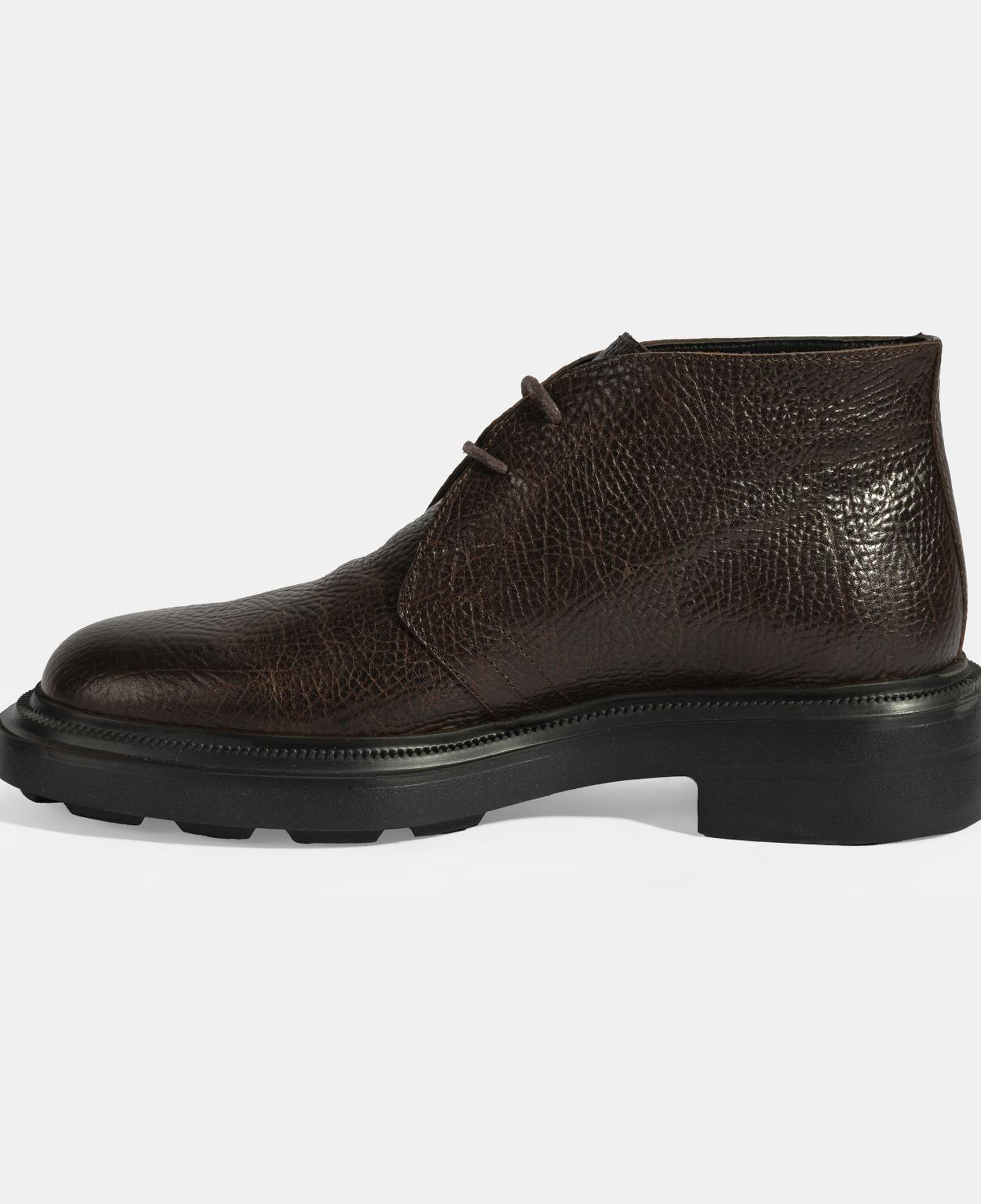 Erkek Kahve Bağcıklı Deri Bot