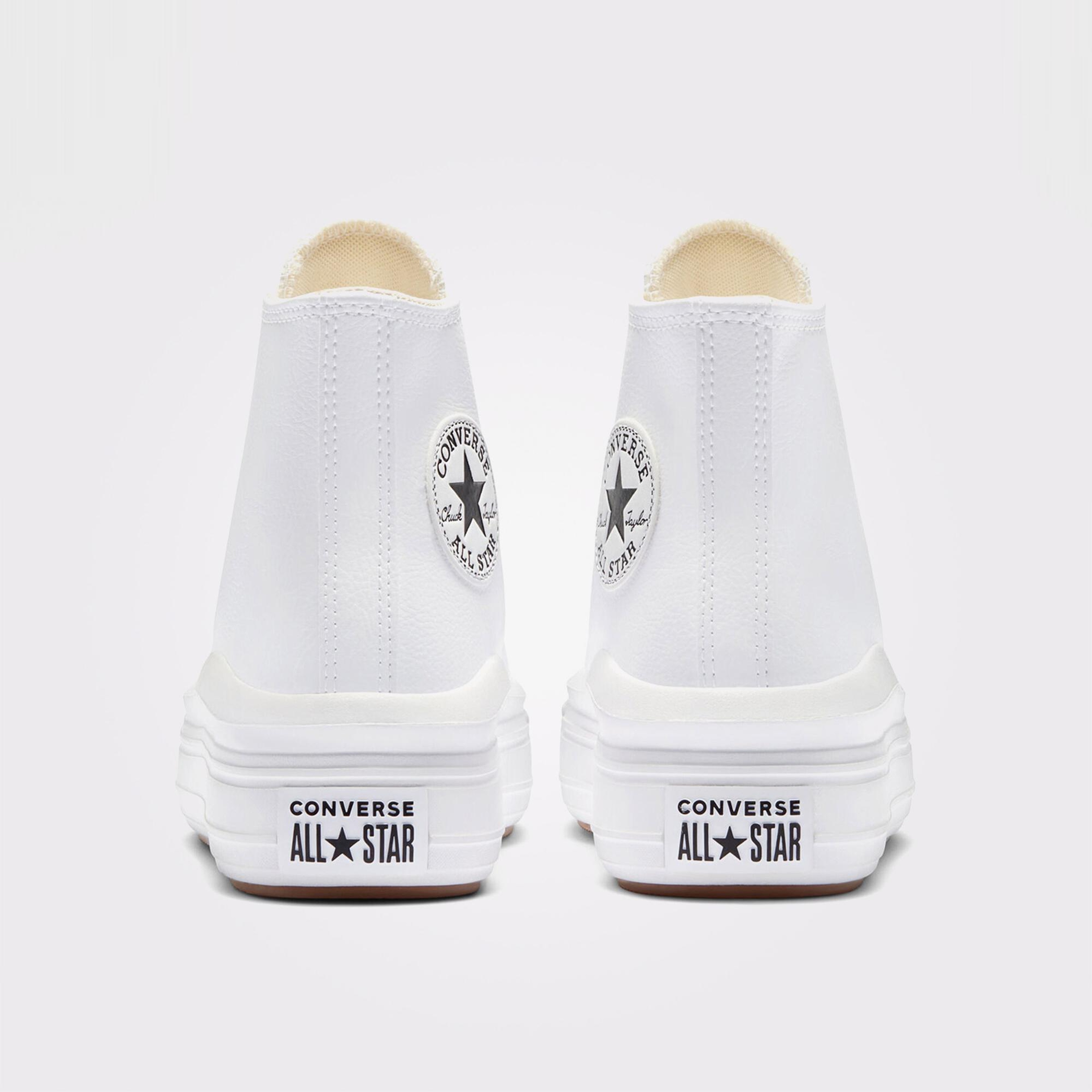 Converse Chuck Taylor All Star Move Platform Foundational Leather Kadın Beyaz Sneaker