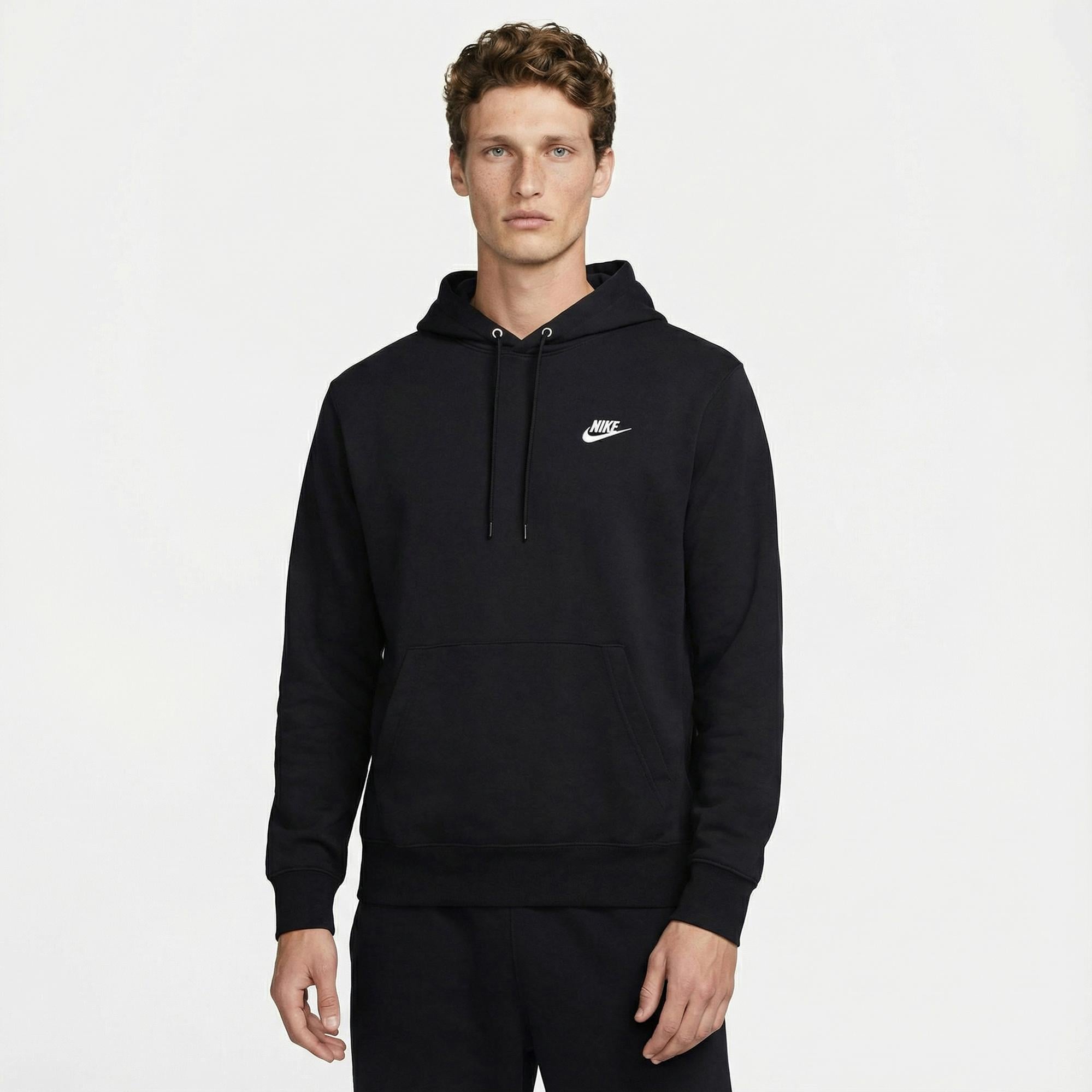 Nike Club Erkek Siyah Hoodie