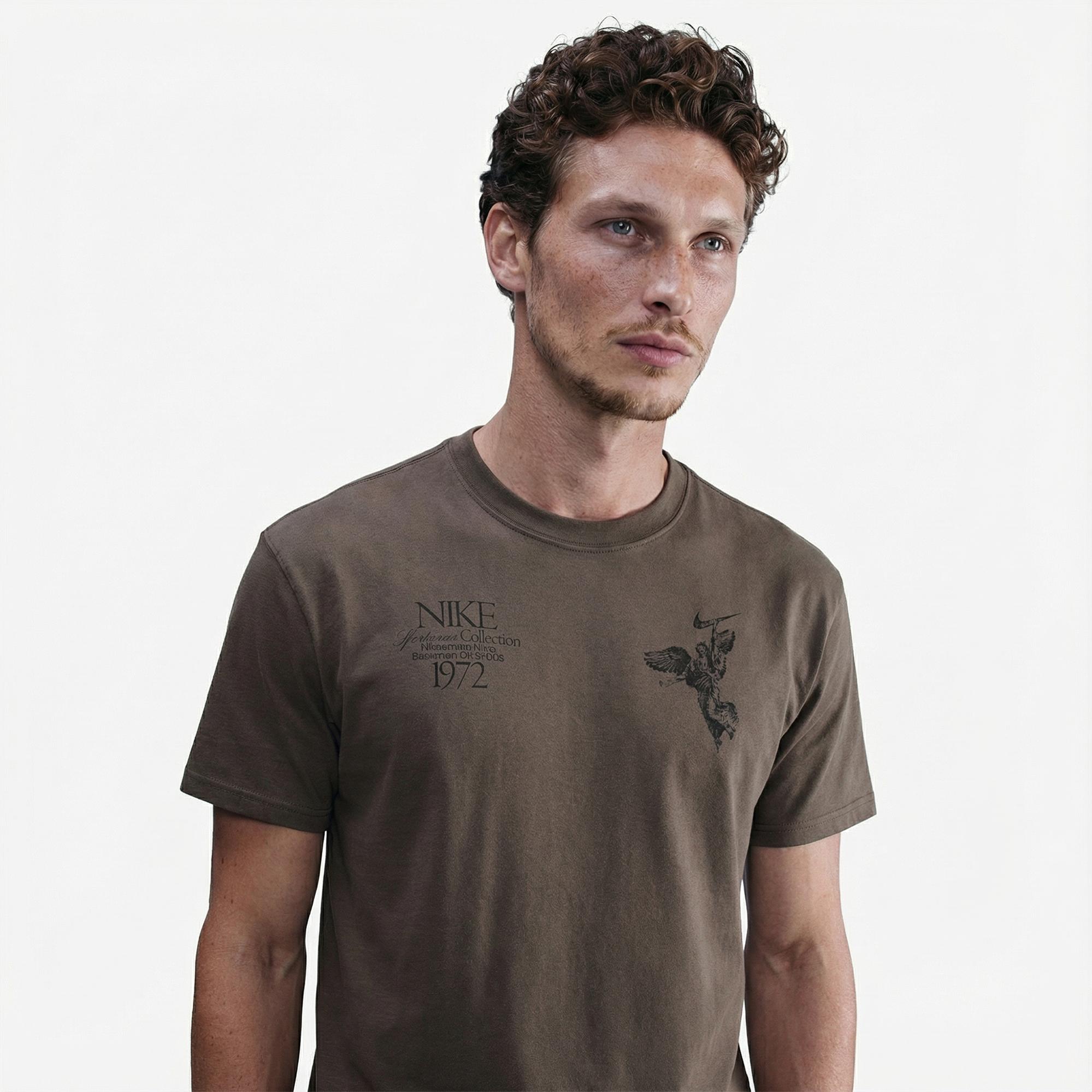 Nike Sportswear M90 Wings Victory Erkek Kahverengi T-Shirt