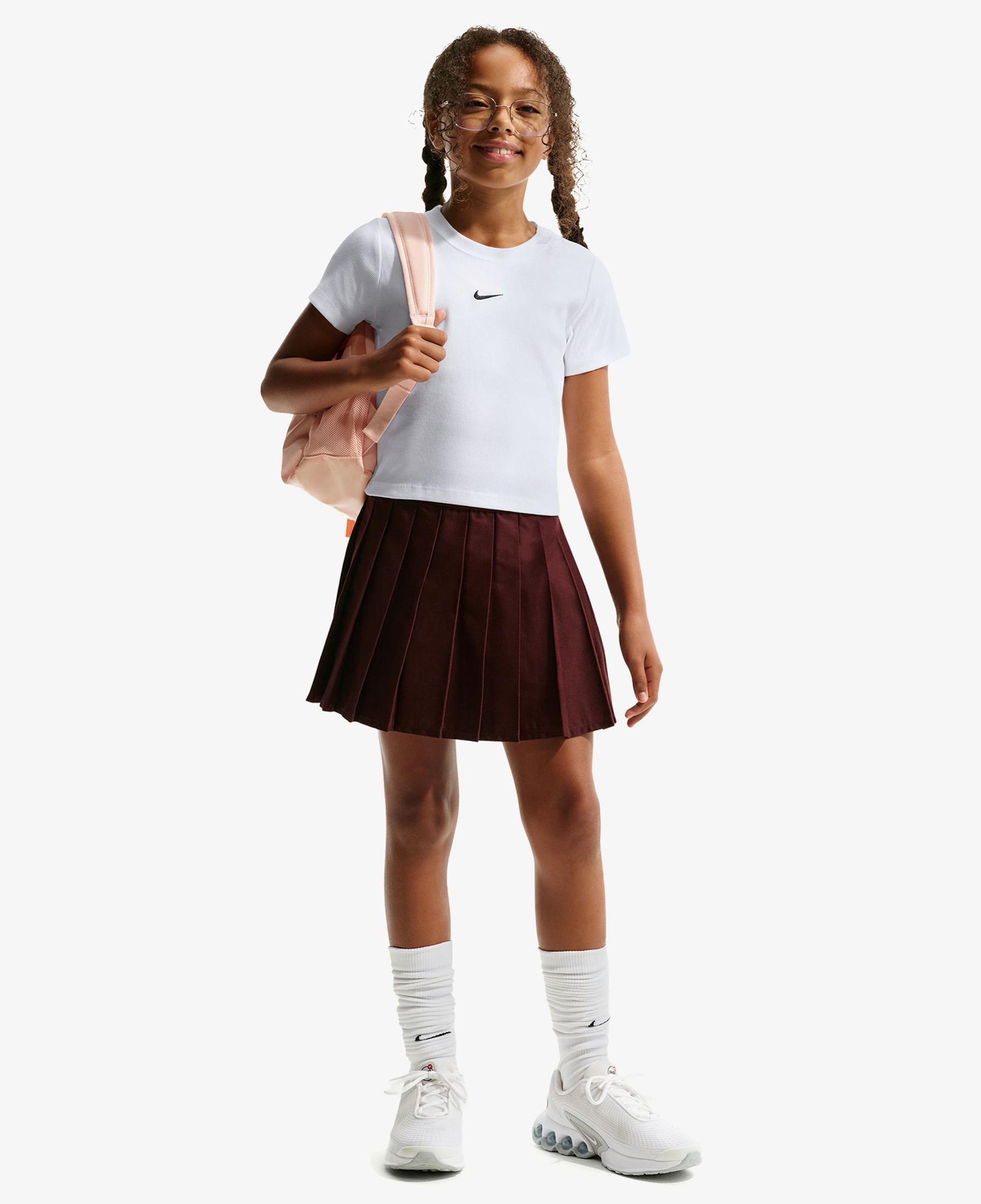 Nike Sportswear Çocuk Beyaz Crop T-Shirt