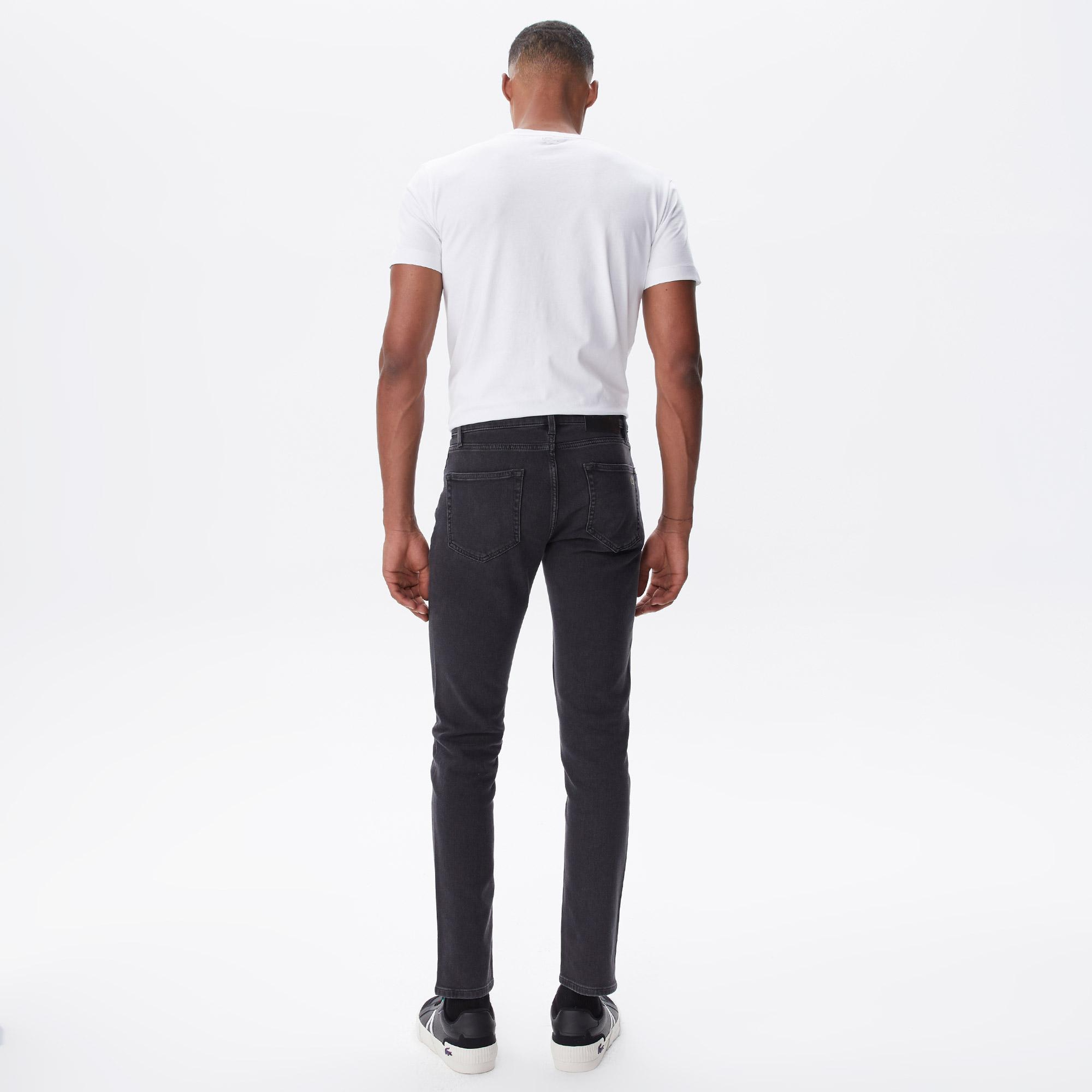 Lacoste Erkek Slim Fit Gri Jean Pantolon