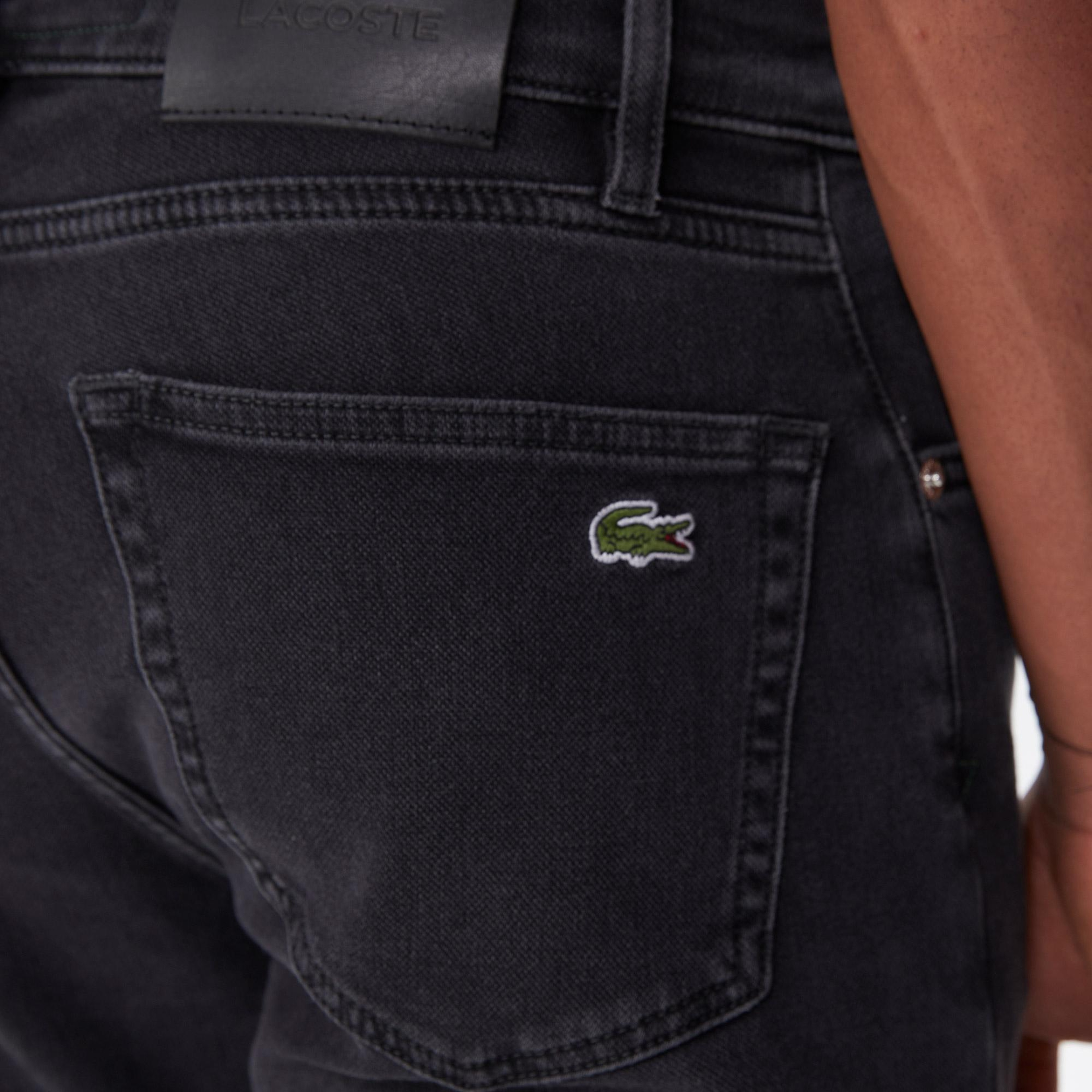 Lacoste Erkek Slim Fit Gri Jean Pantolon