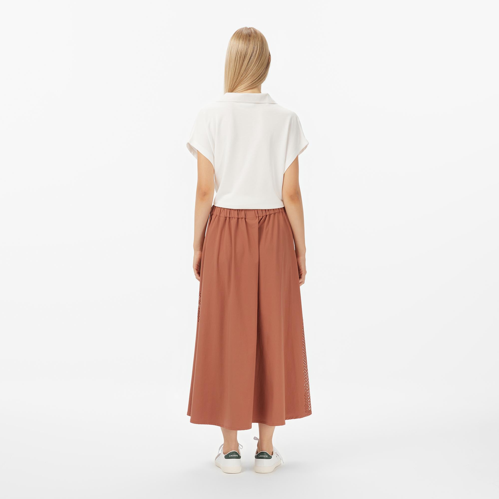 Lacoste Kadın Flare Fit Kahverengi Etek