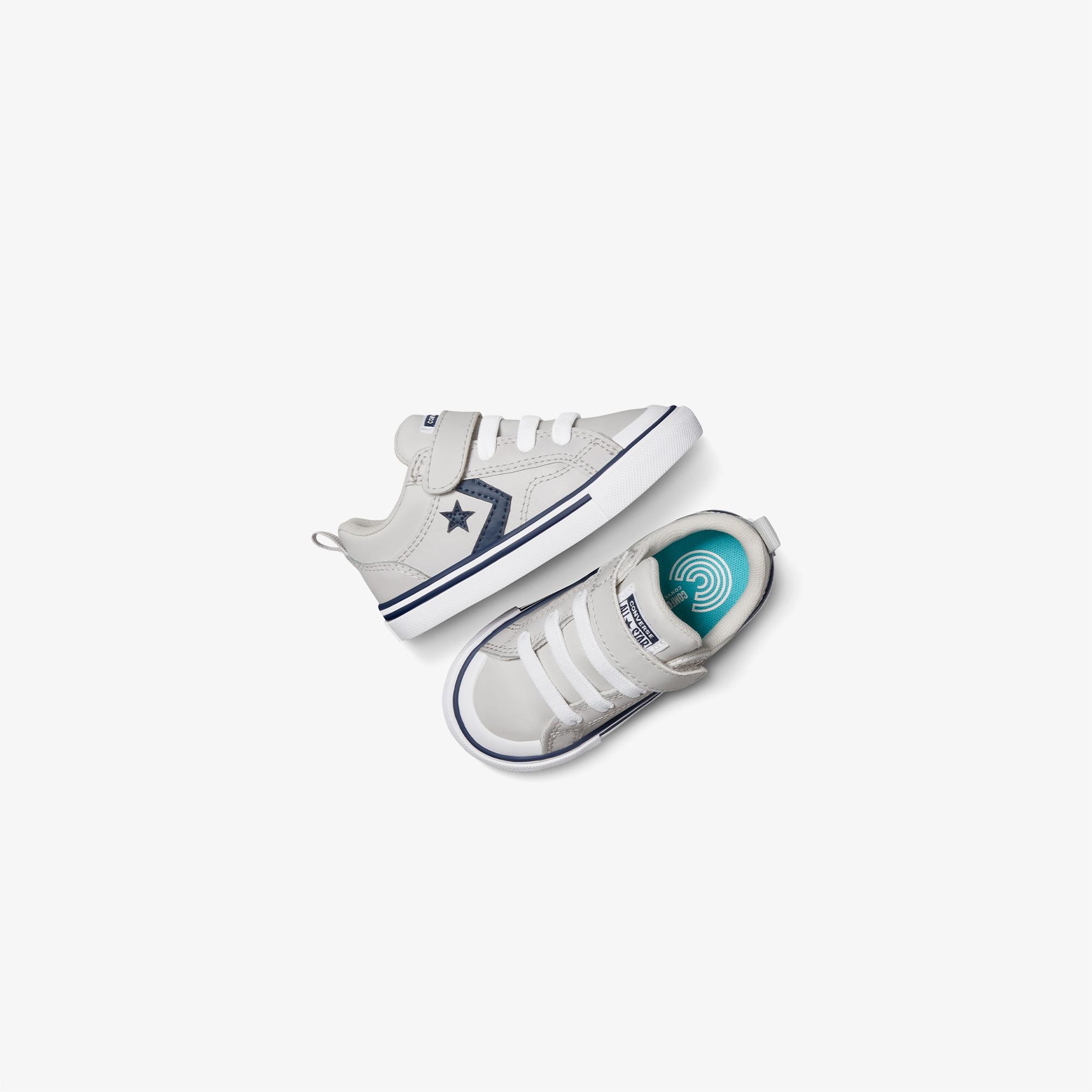 Converse Pro Blaze Strap Leather Easy On Çocuk Gri Sneaker