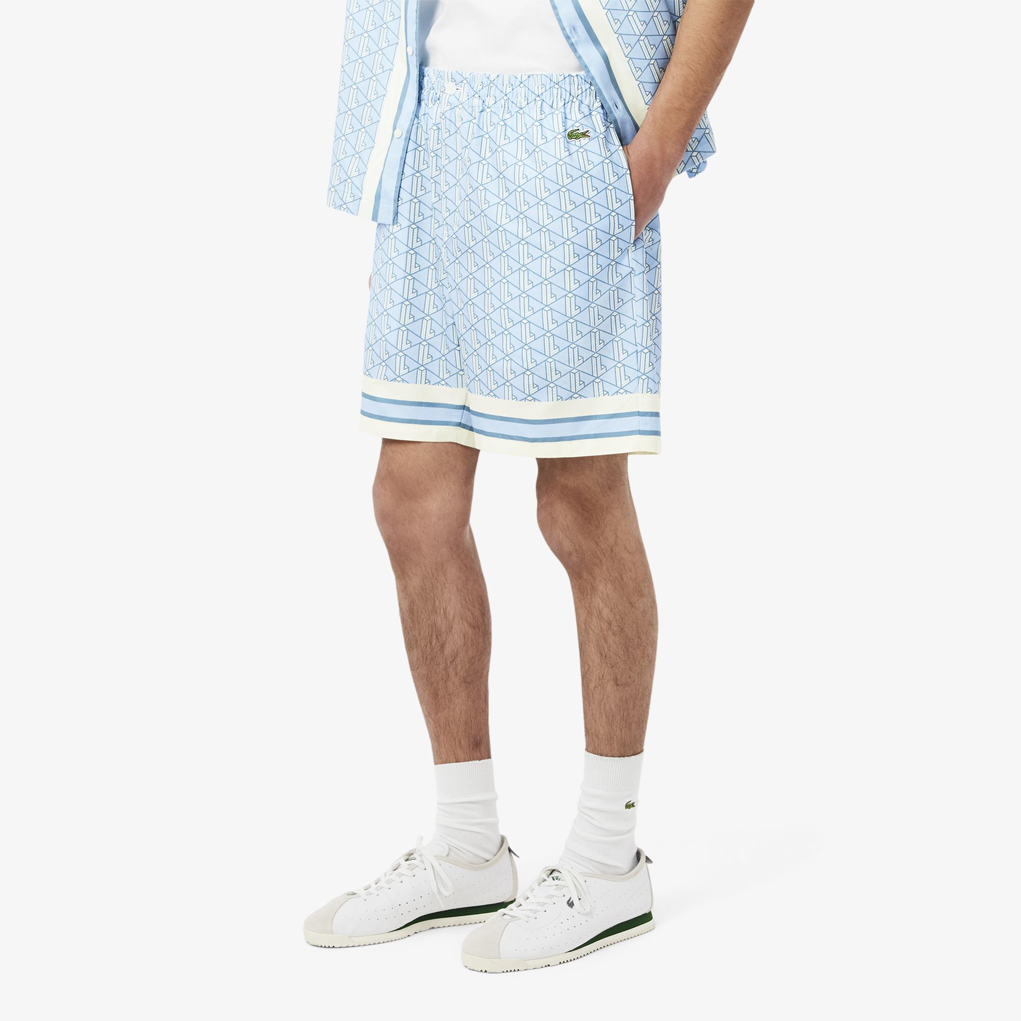 Lacoste Erkek Monogram Mavi Şort