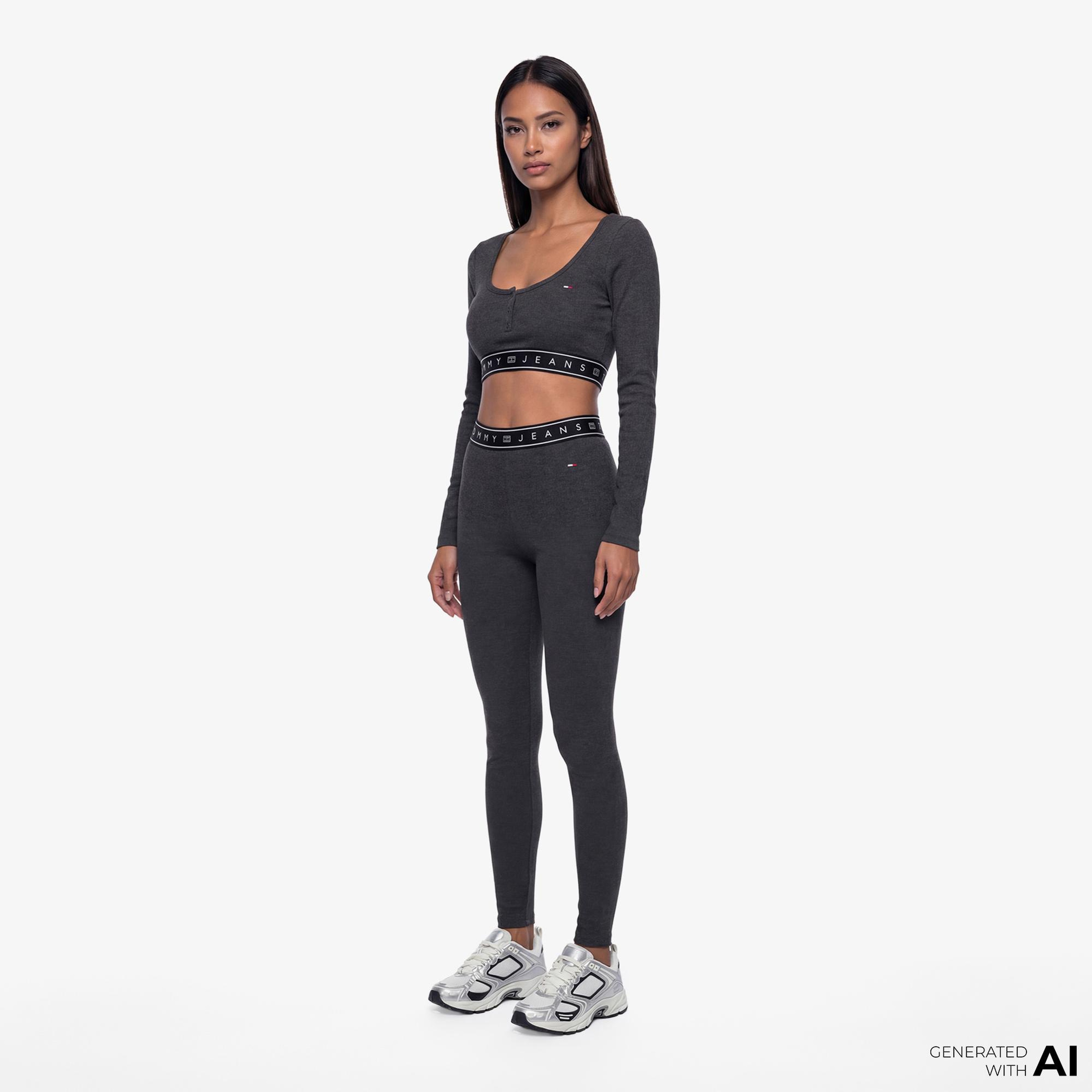 Tommy Hilfiger D3 Kadın Gri Tayt