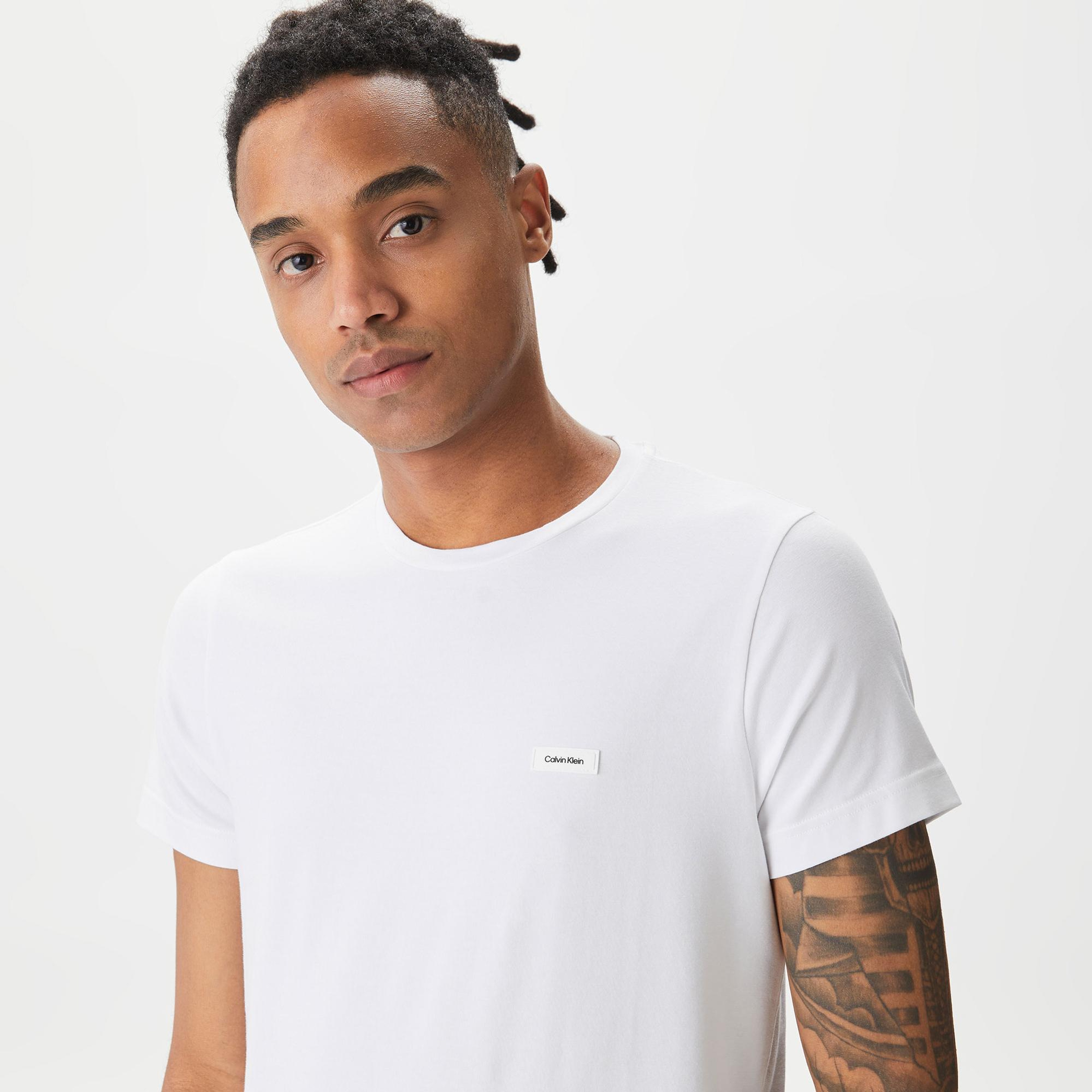 Calvin Klein Essentials Erkek Beyaz T-shirt