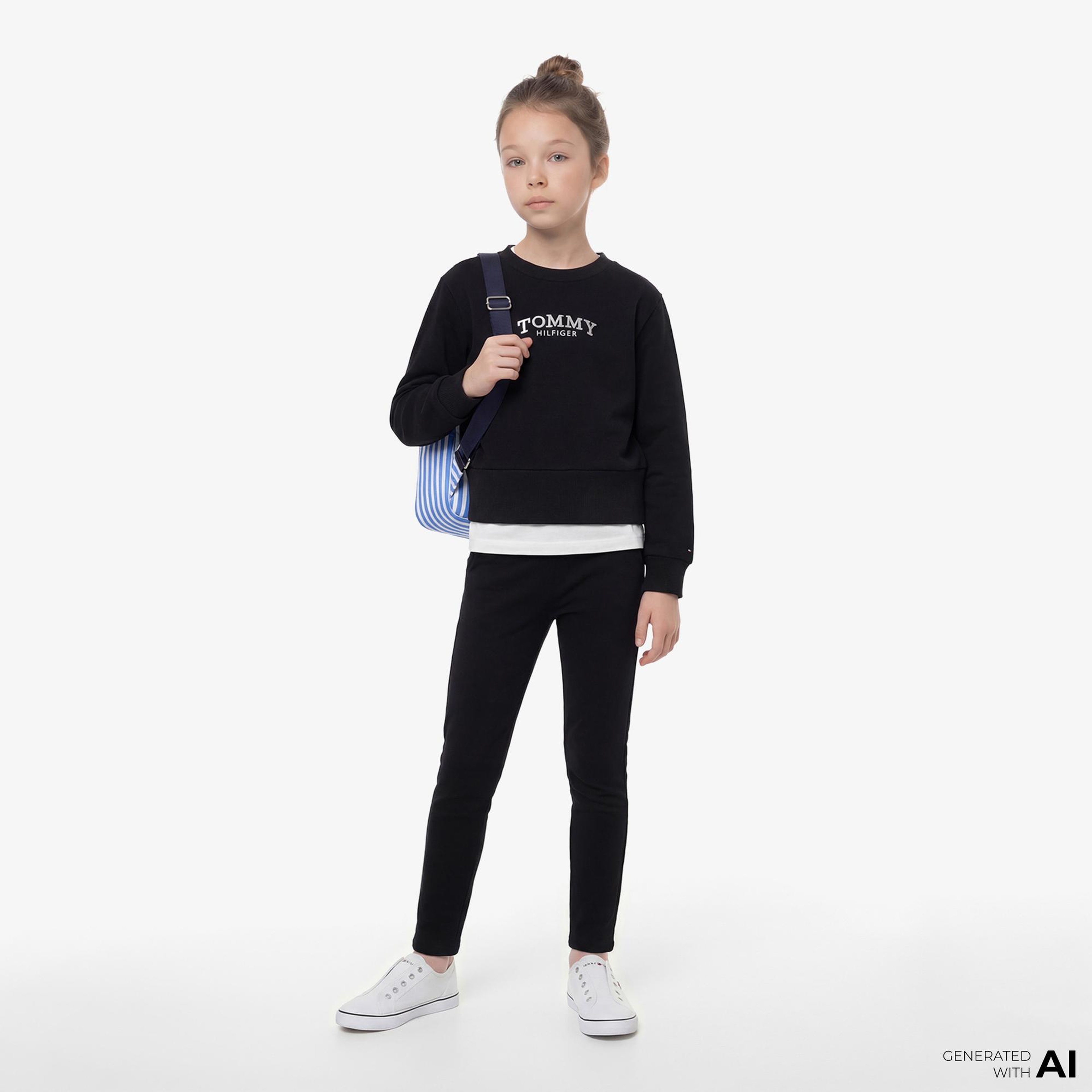 Tommy Hilfiger Essentials Çocuk Siyah Eşofman Takımı