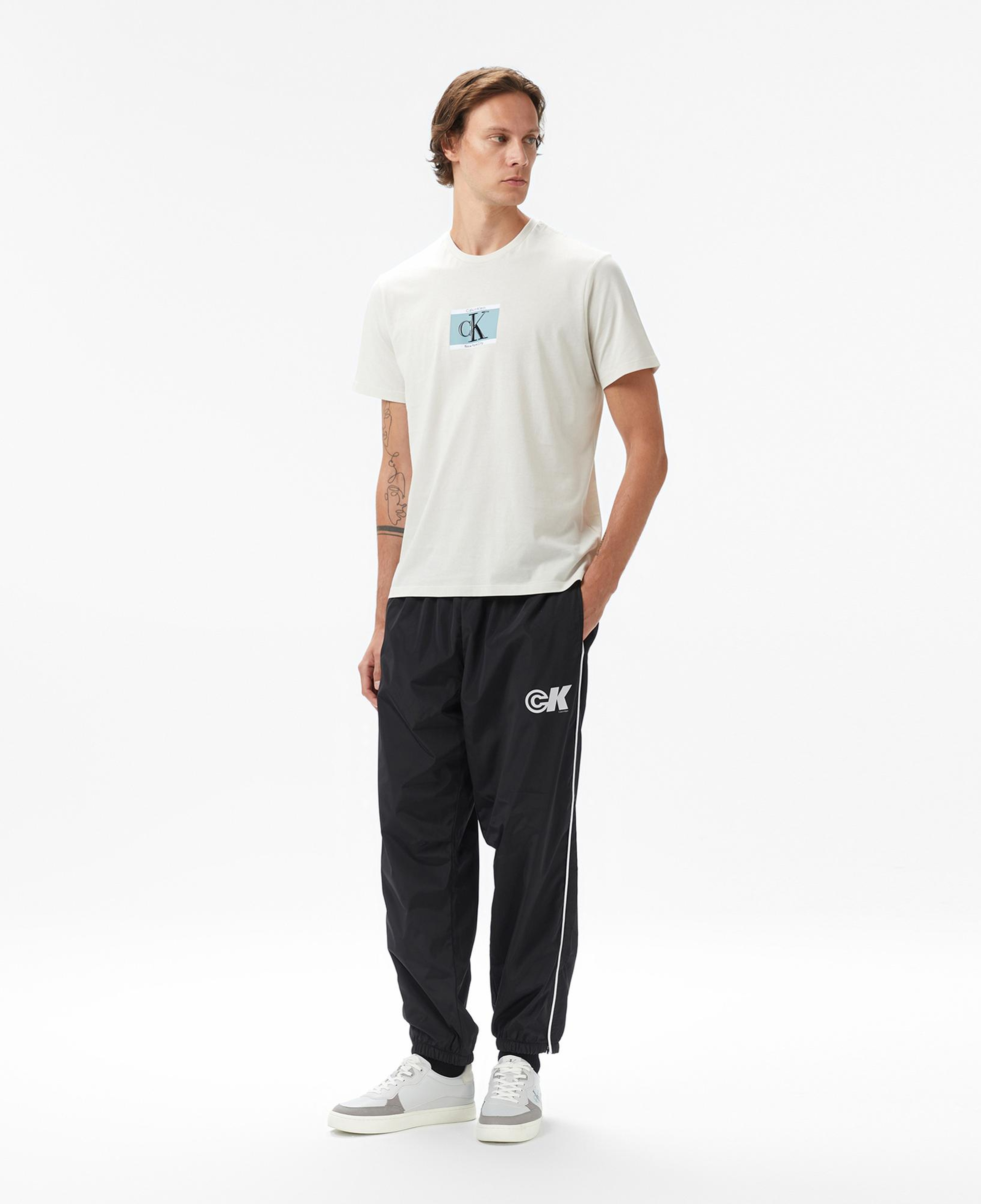 Calvin Klein Nylon Drawstring Straight Jogger Erkek Siyah Eşofman Altı