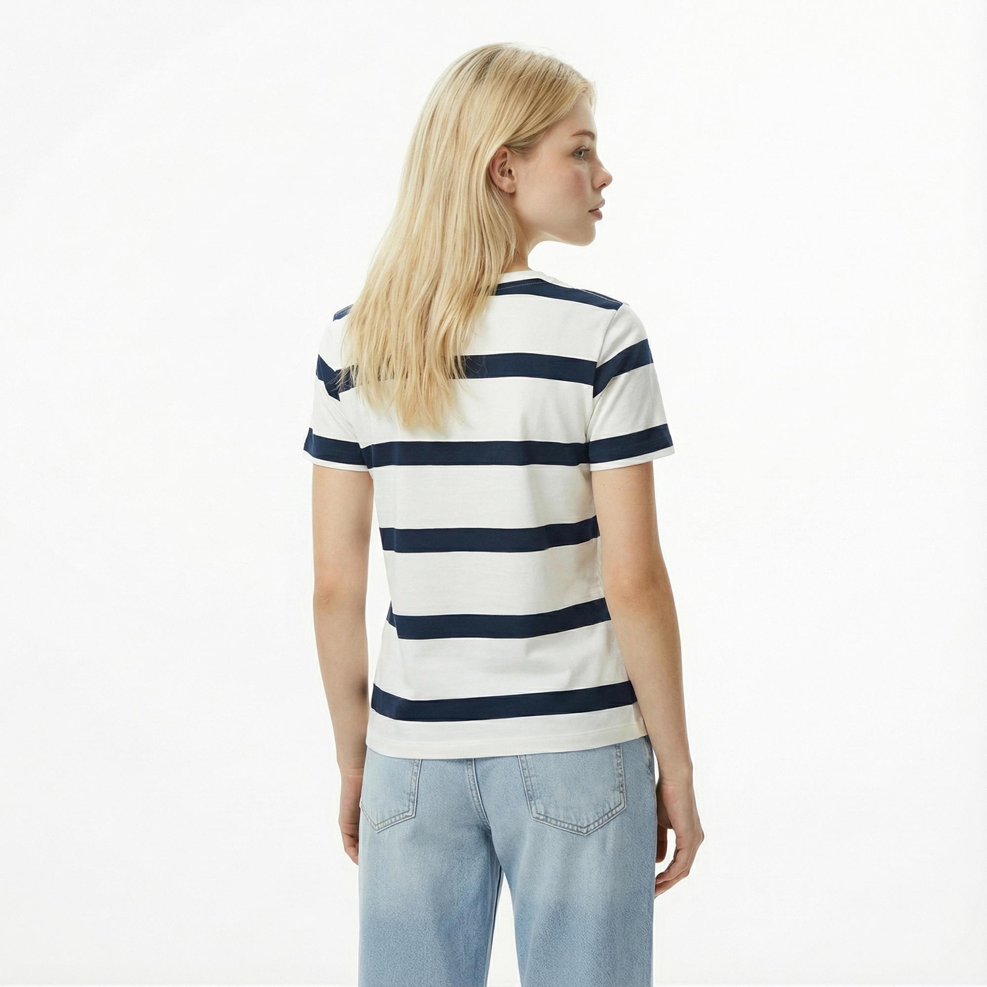 Tommy Hilfiger Script Regular Kadın Mavi T-Shirt