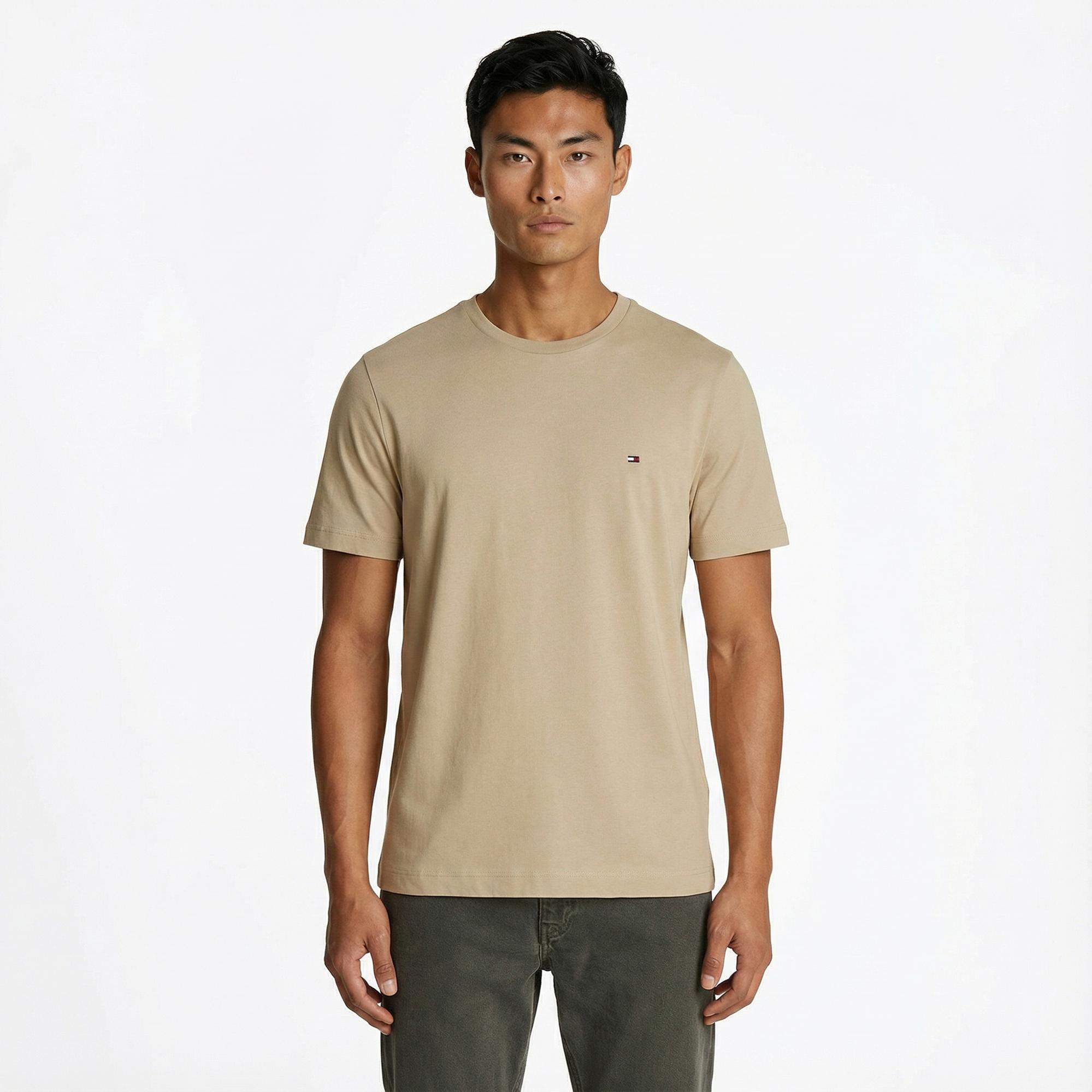 Tommy Hilfiger Erkek Bej T-Shirt