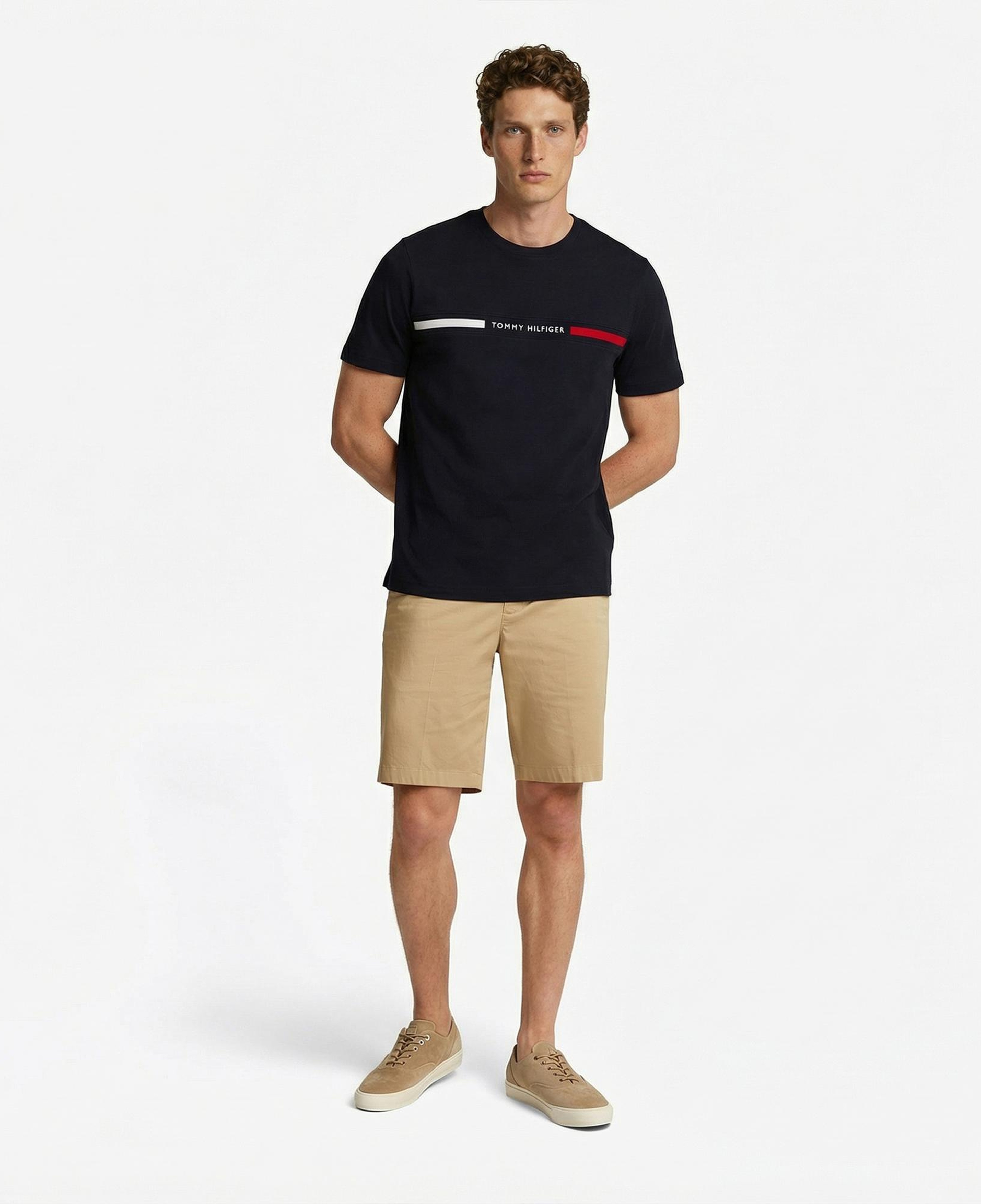 Tommy Hilfiger Brand Love Erkek Lacivert T-Shirt