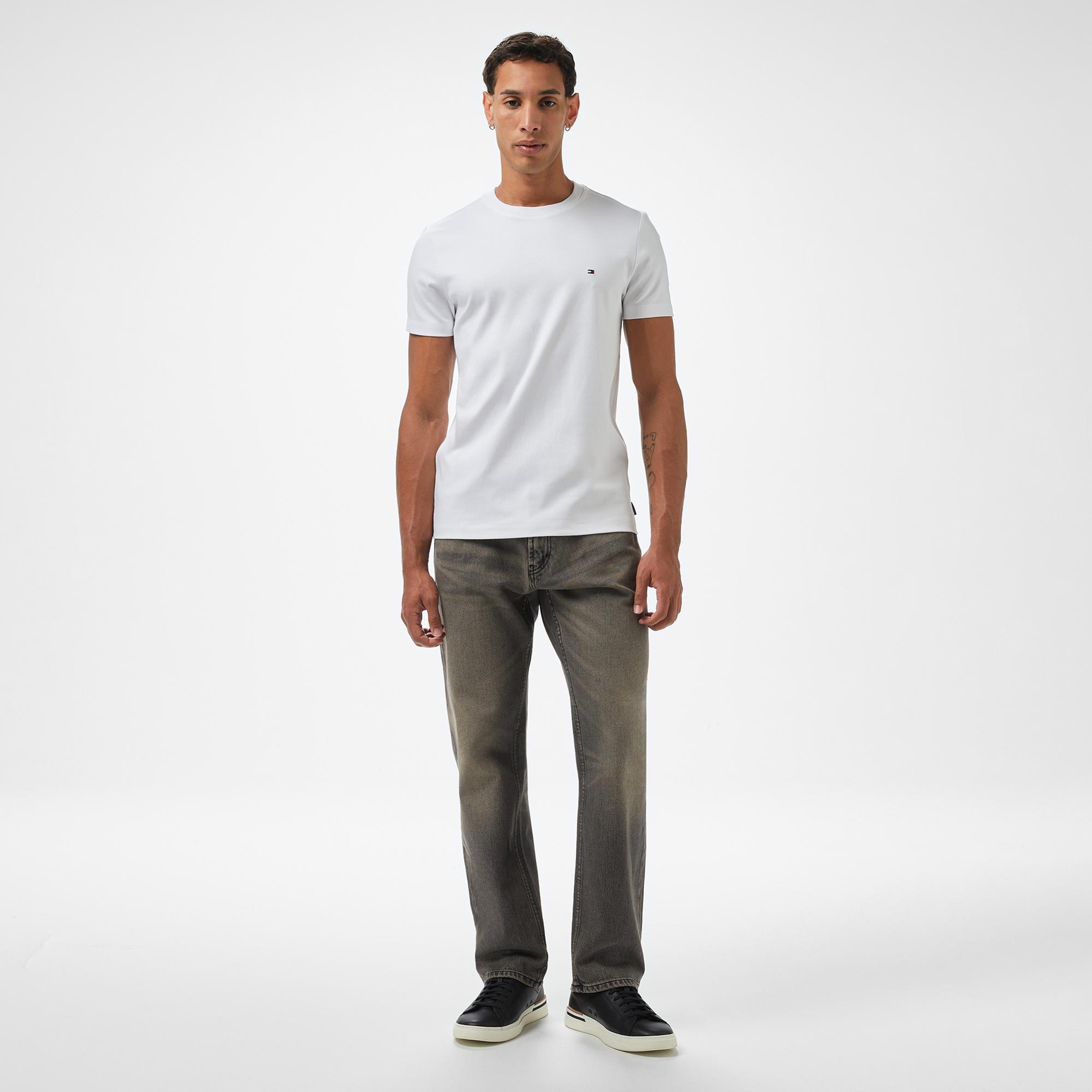 Tommy Hilfiger Elevated Essentials Erkek Beyaz T-Shirt