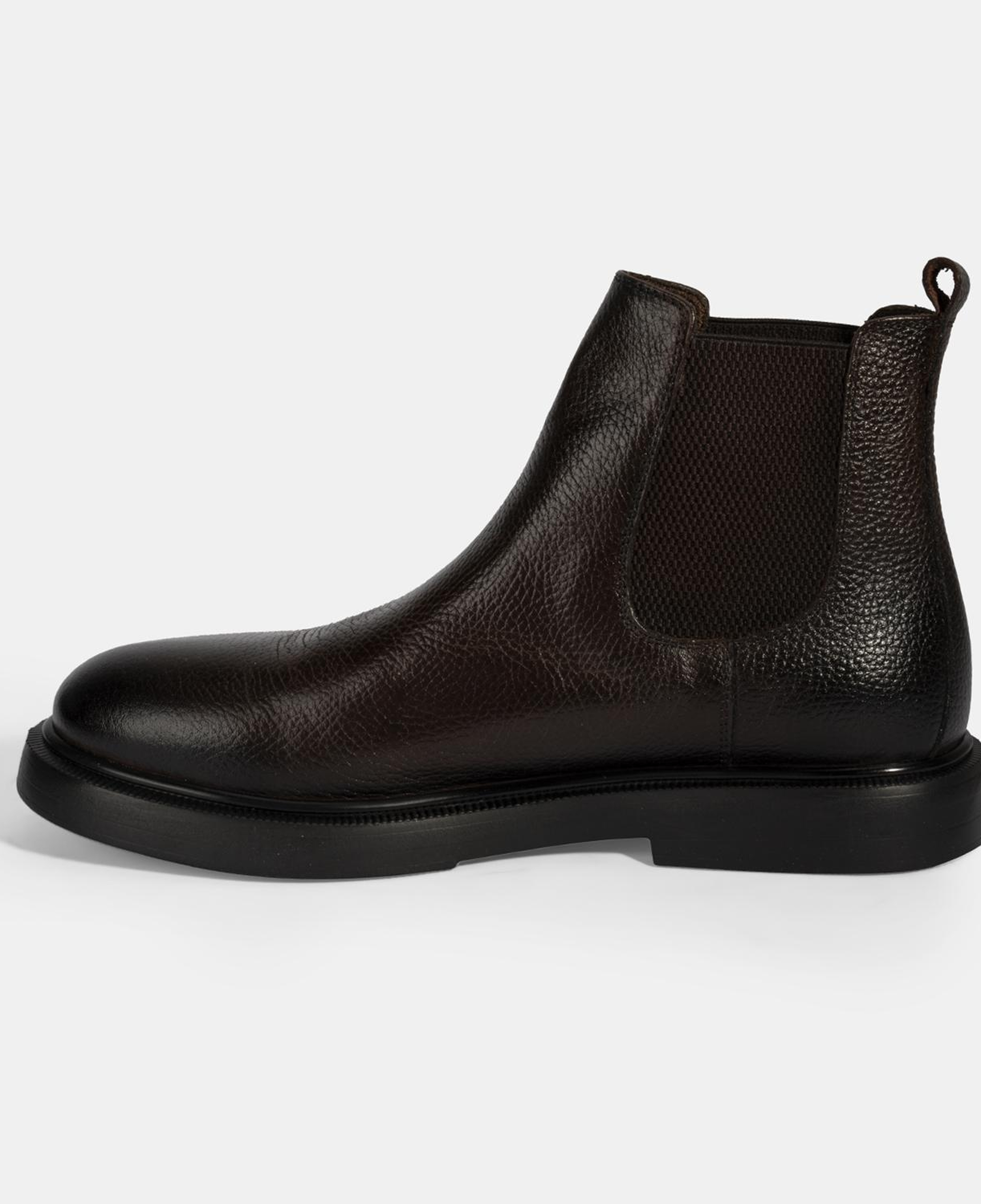 Erkek Kahve Lastikli Deri Bot