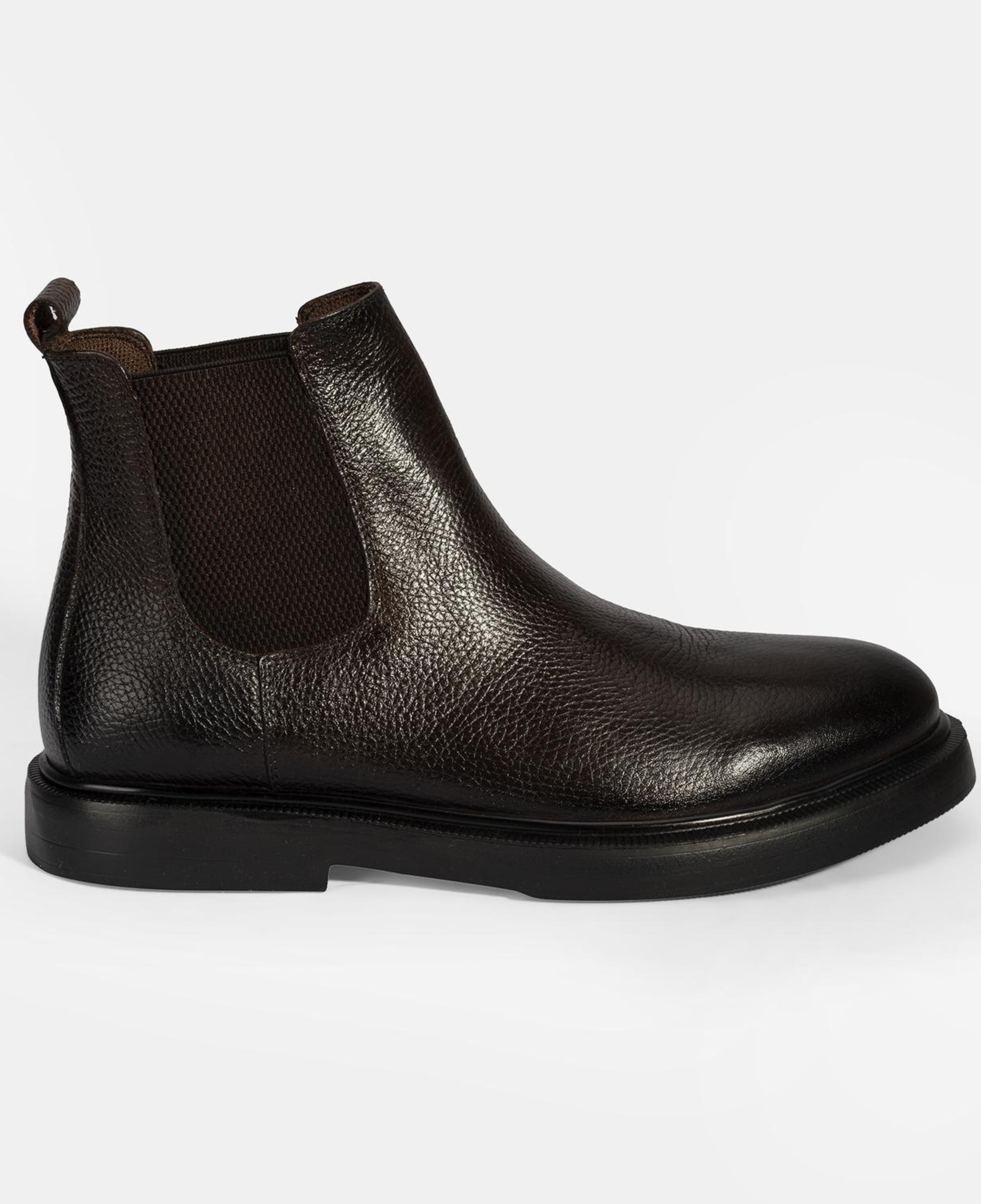 Erkek Kahve Lastikli Deri Bot