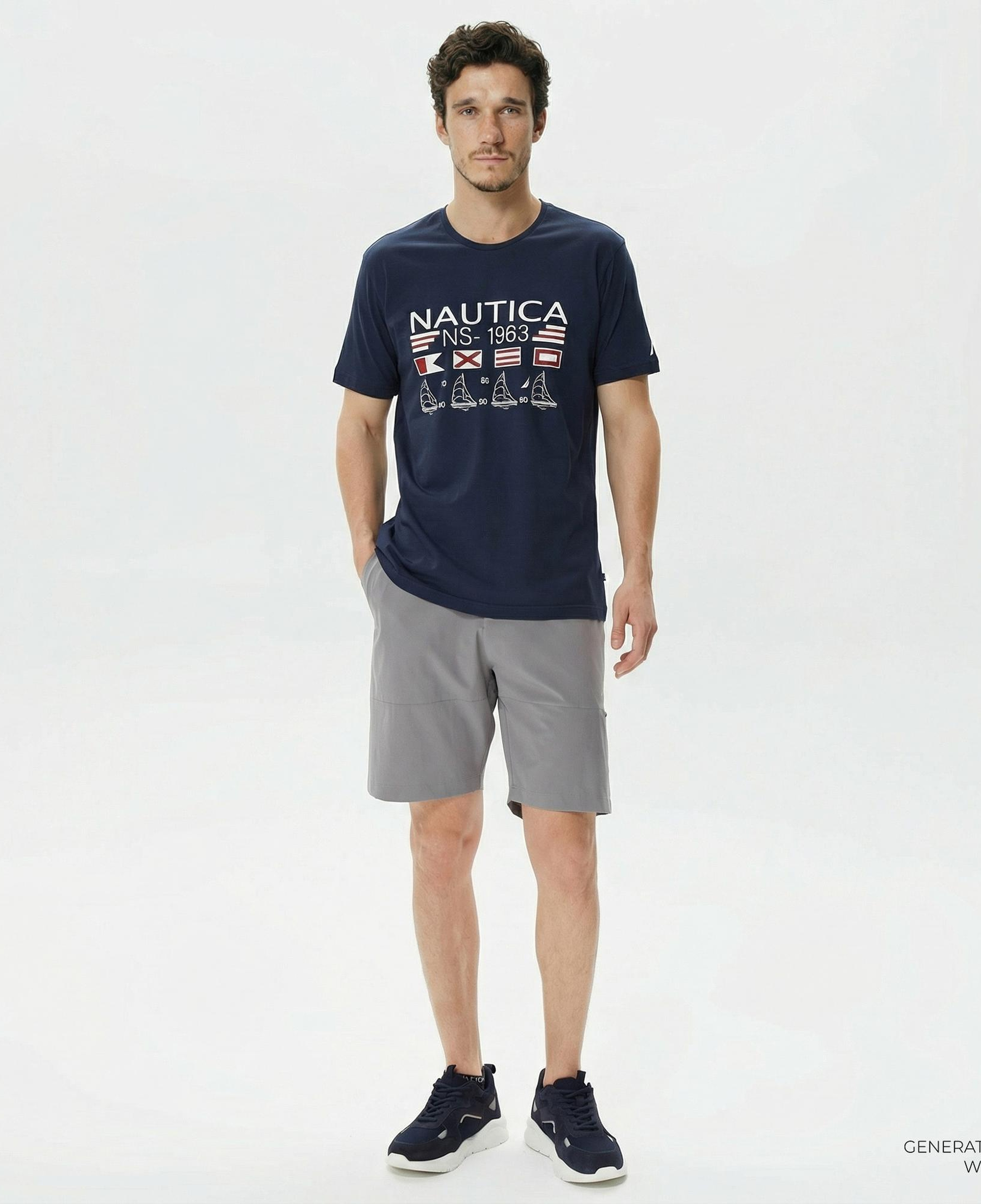 Nautica Erkek Gri Bermuda