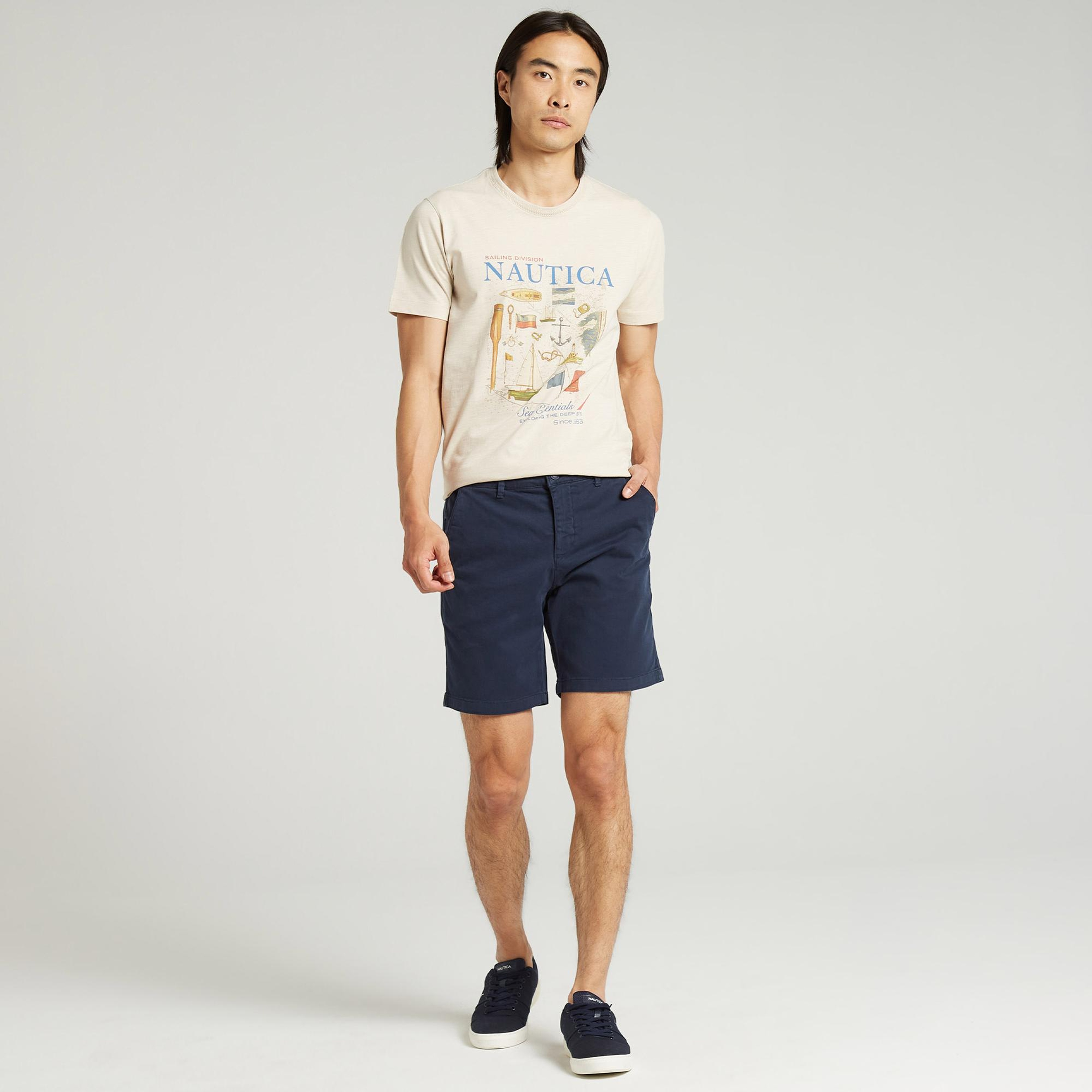 Nautica Erkek Lacivert Slim Fit Bermuda Şort