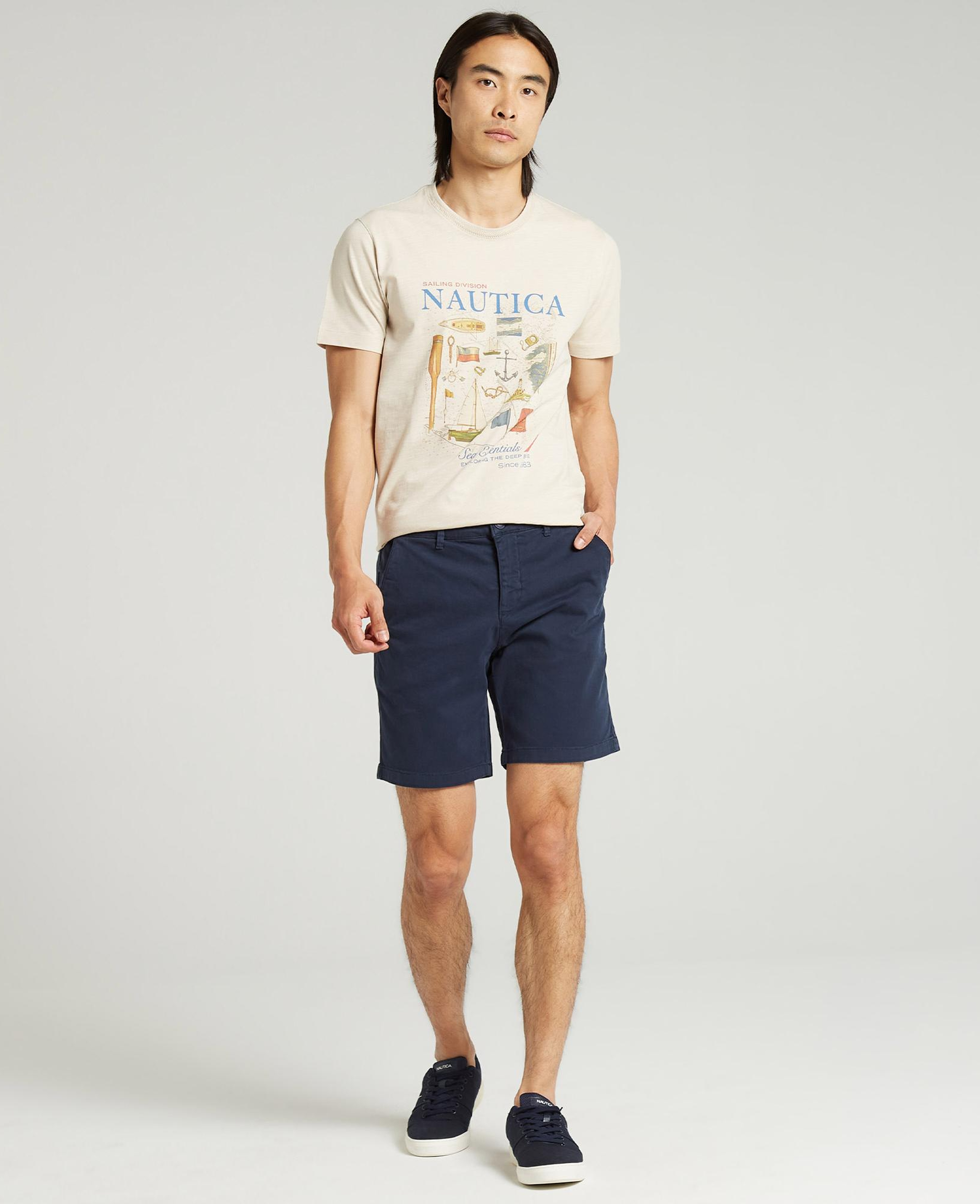 Nautica Erkek Lacivert Slim Fit Bermuda Şort