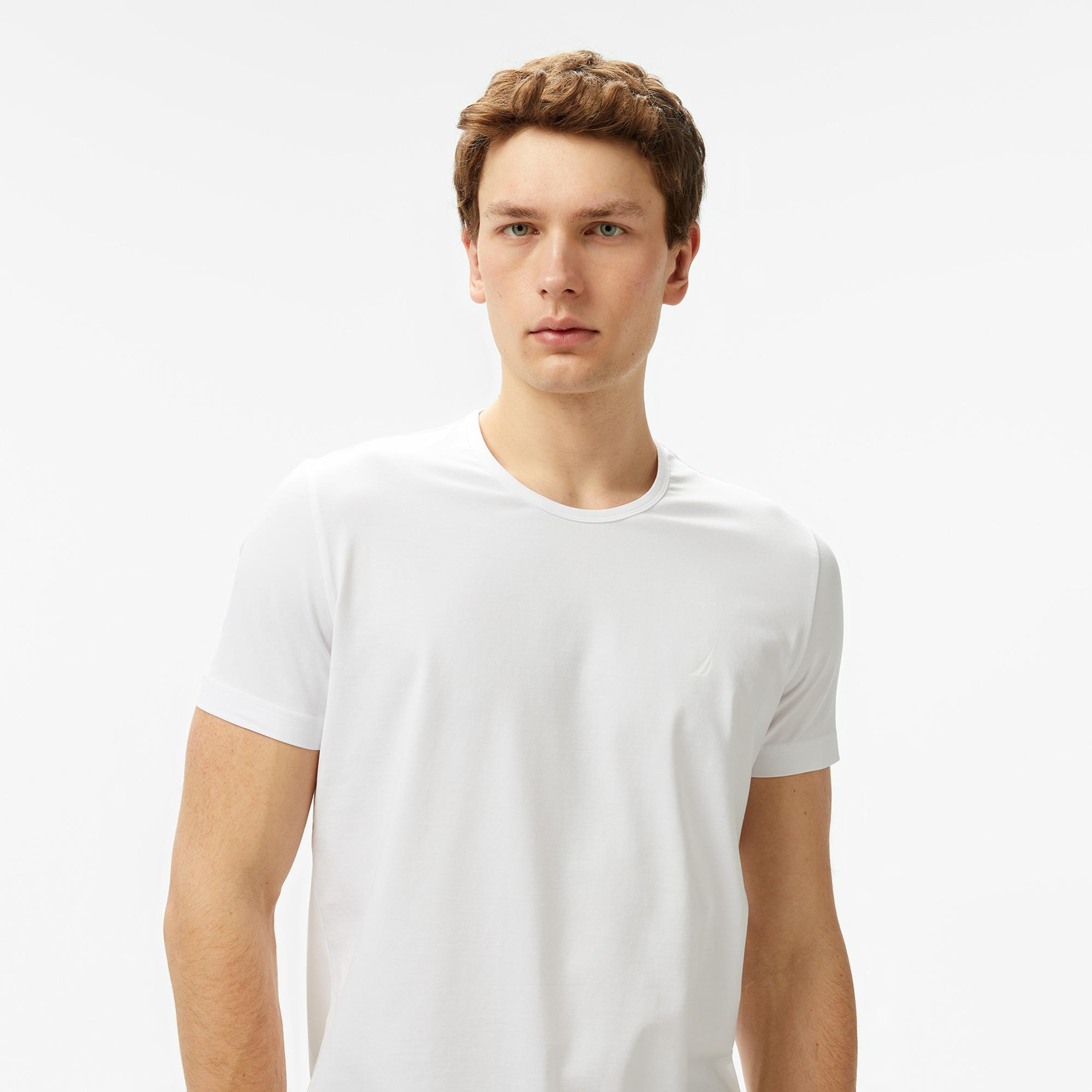 Nautica Erkek Beyaz Regular Fit T-Shirt