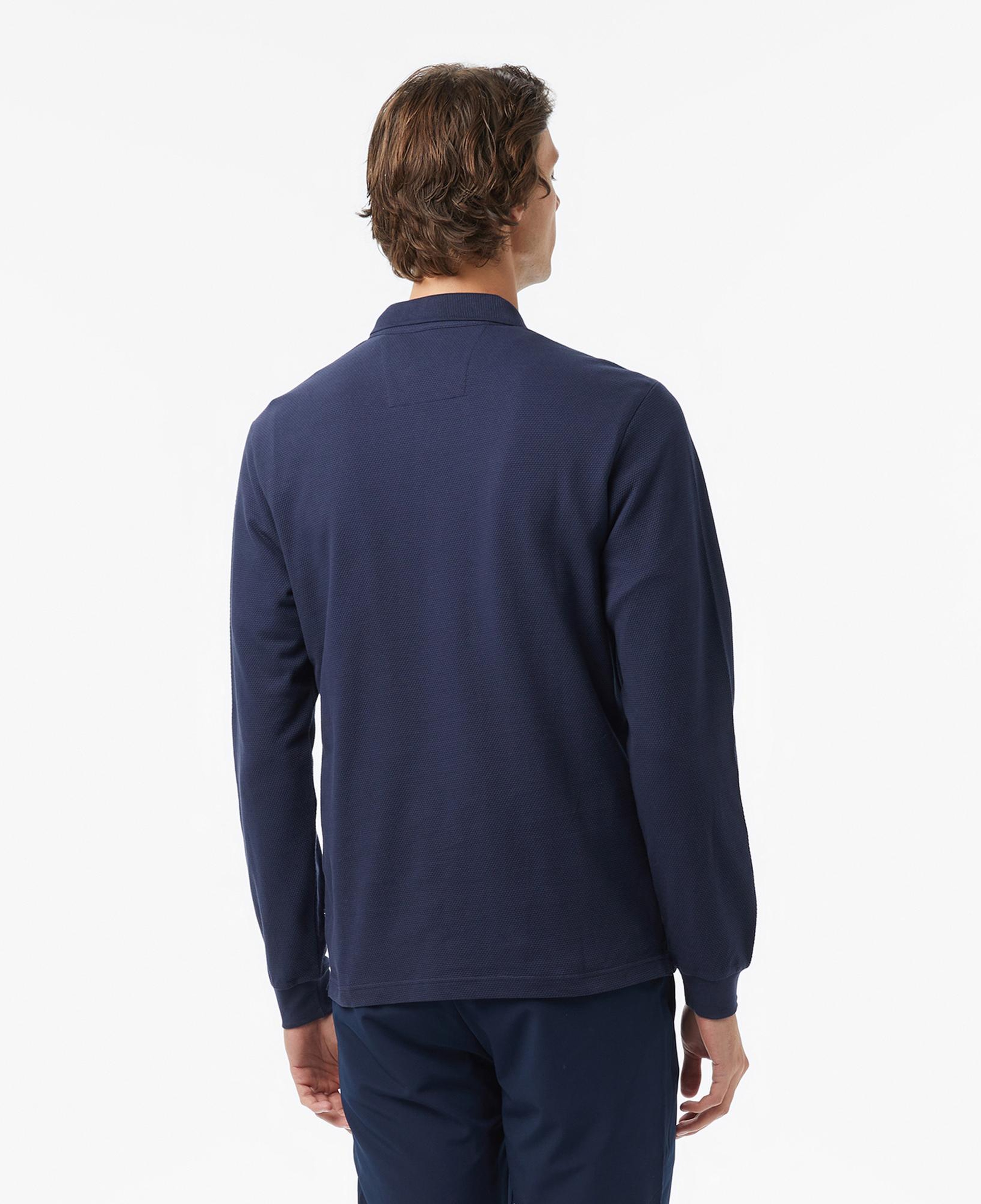 Nautica Erkek Lacivert Classic Fit Uzun Kollu Polo Yaka T-Shirt