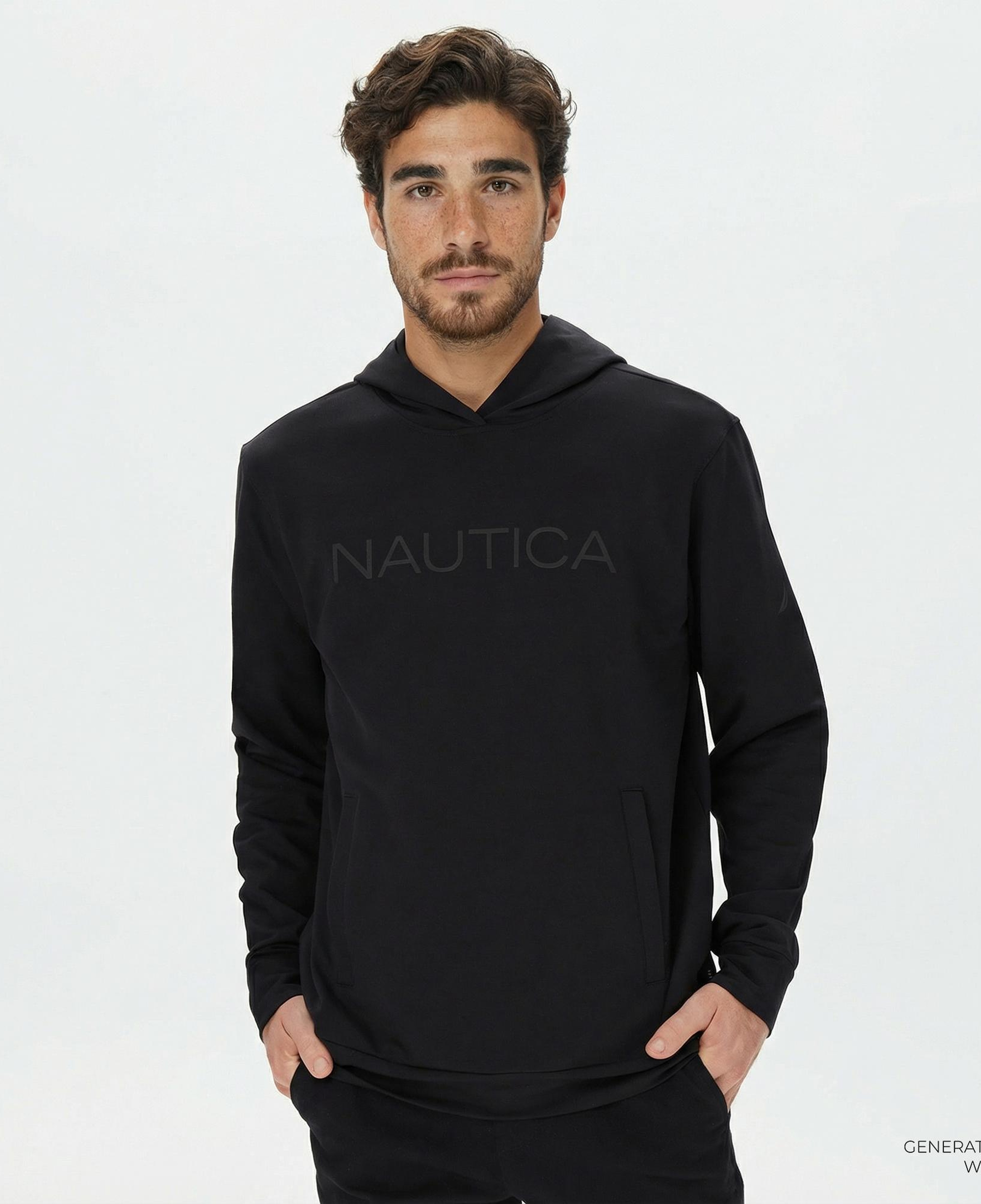 Nautica Erkek Siyah Standart Fit Sweatshirt
