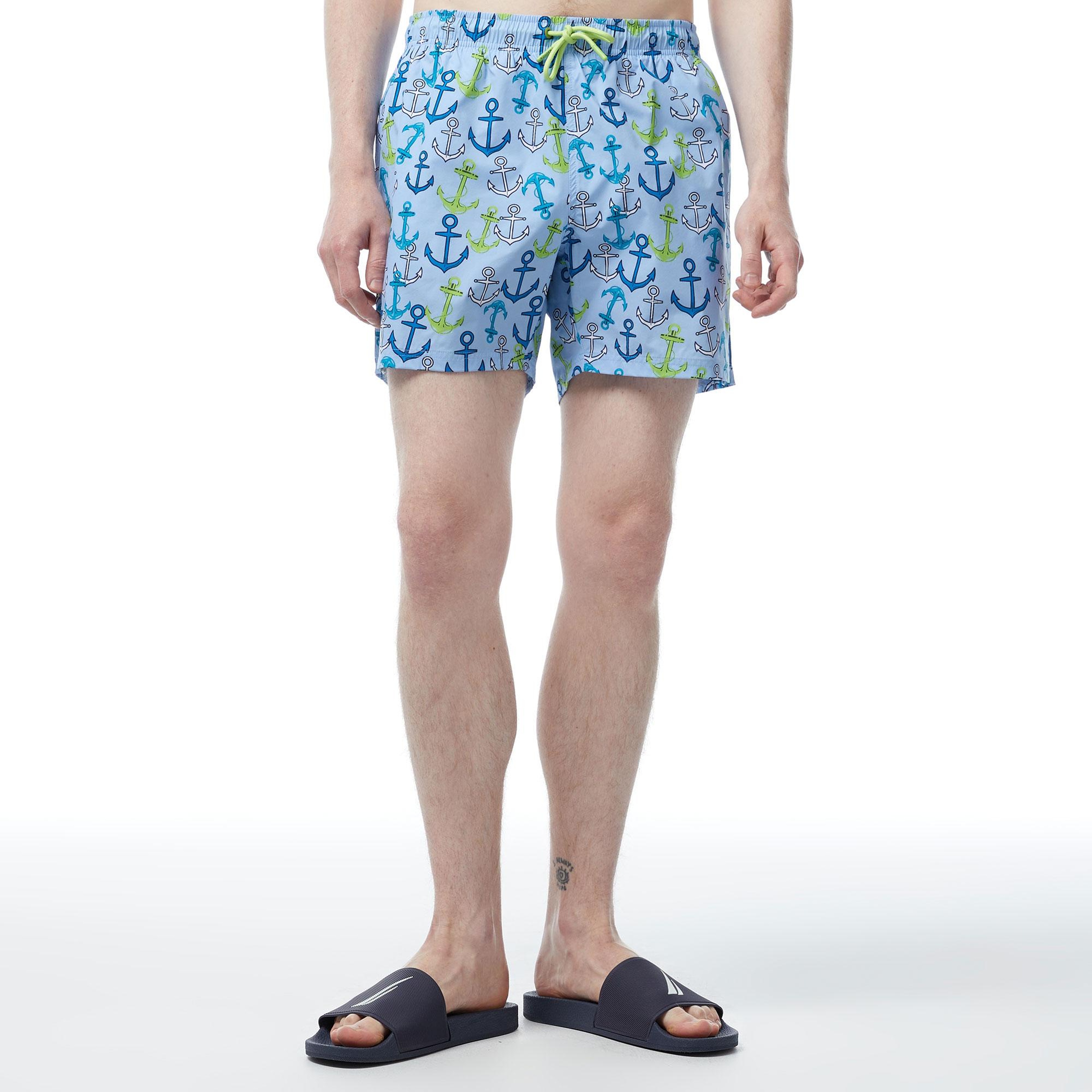 Nautica Erkek Mavi Standart Fit Deniz Şortu