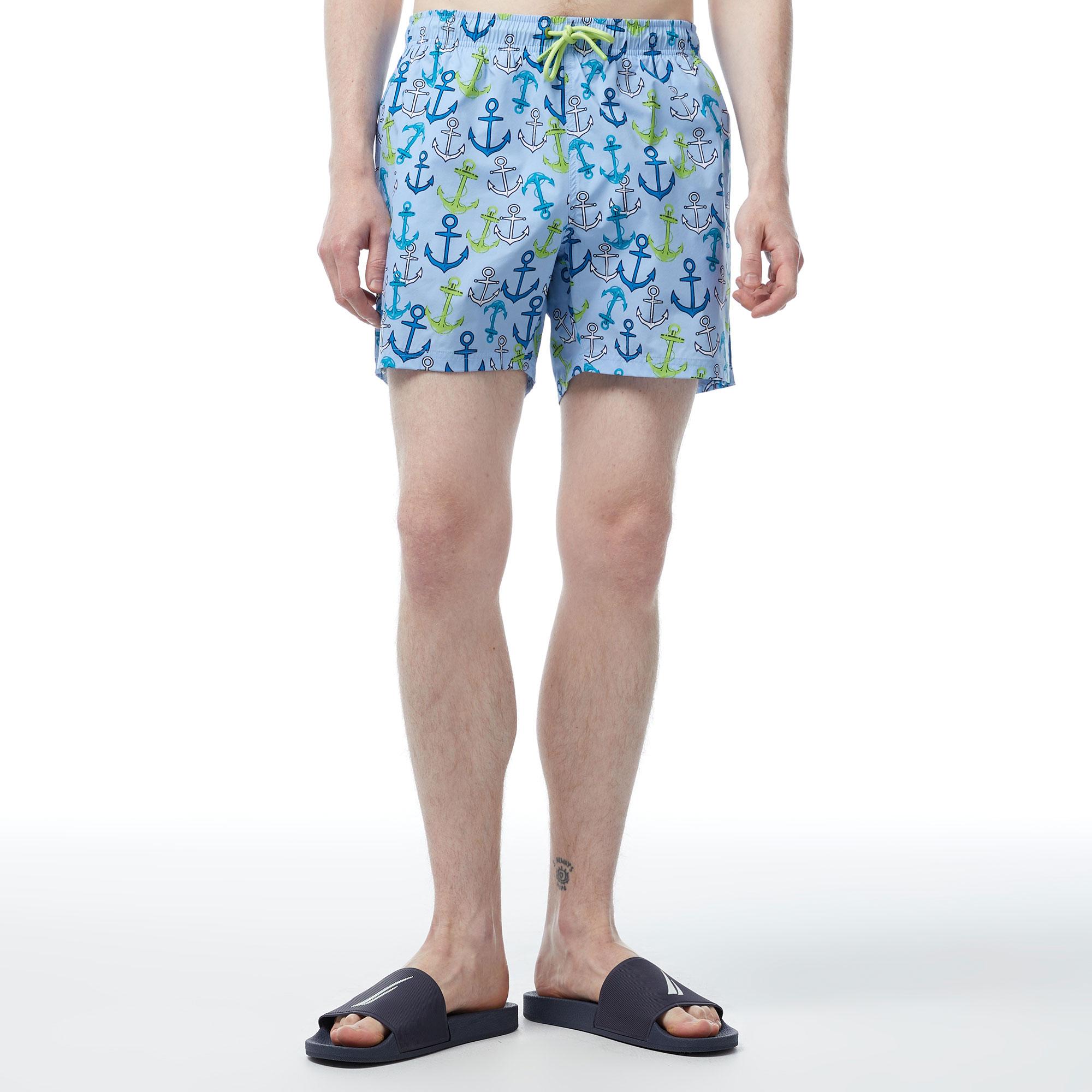 Nautica Erkek Mavi Standart Fit Deniz Şortu