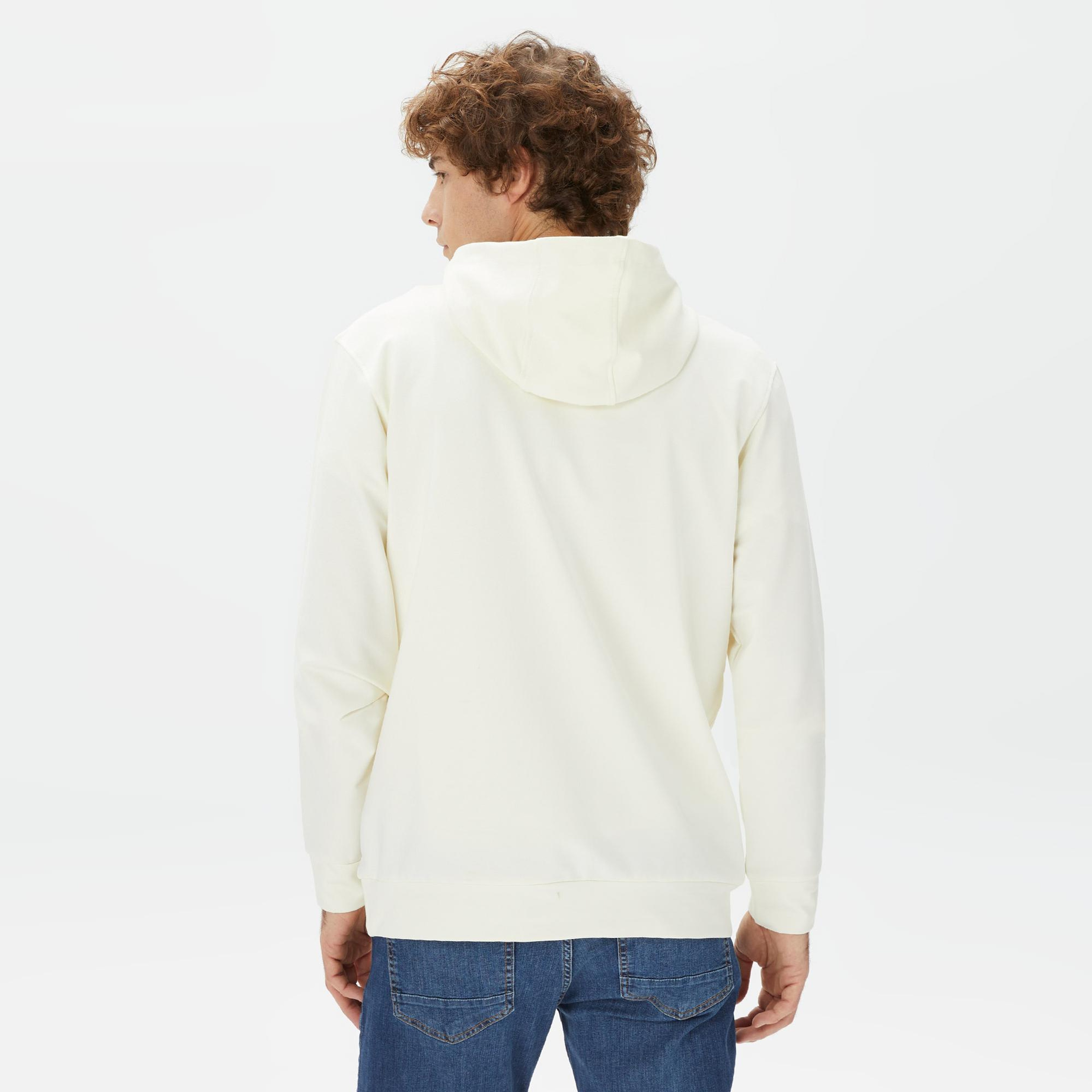Nautica Erkek Krem Rengi Standart Fit Sweatshirt