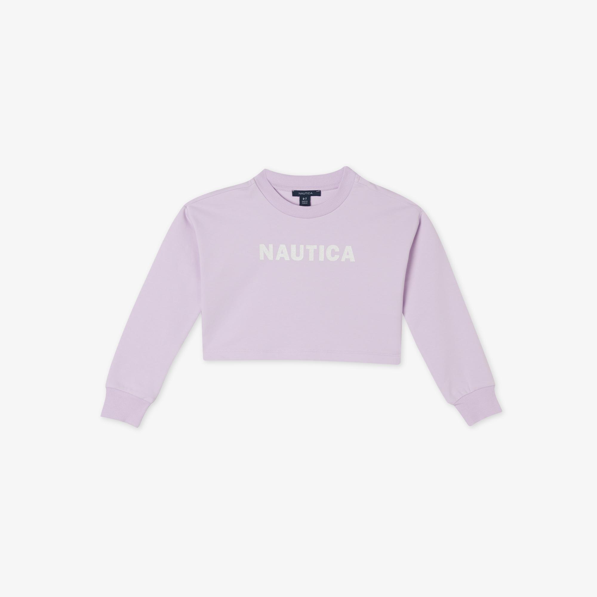 Nautica Kız Çocuk Mor Oversize Sweatshirt