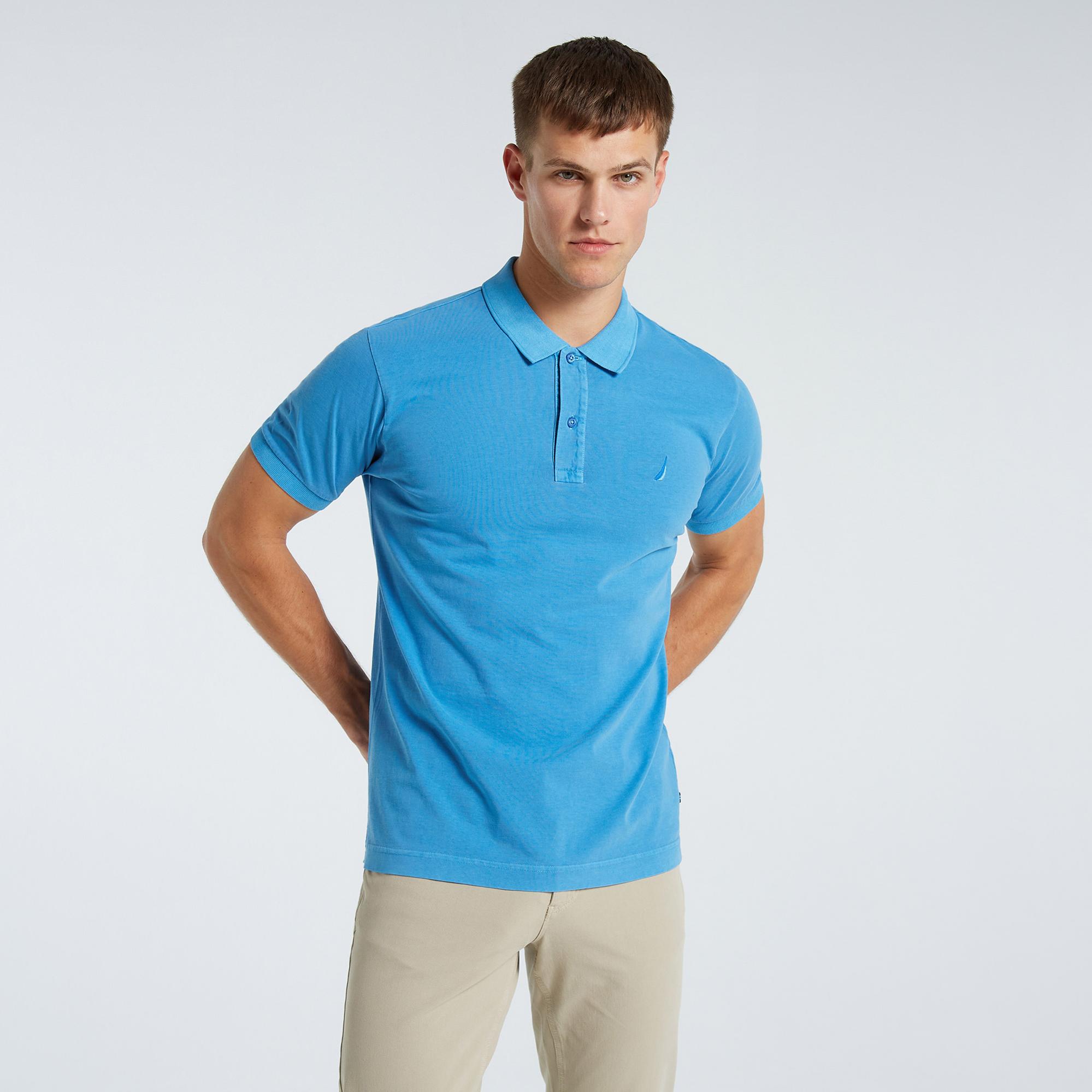 Nautica Erkek Mavi Classic Fit Kısa Kollu Polo Yaka T-Shirt