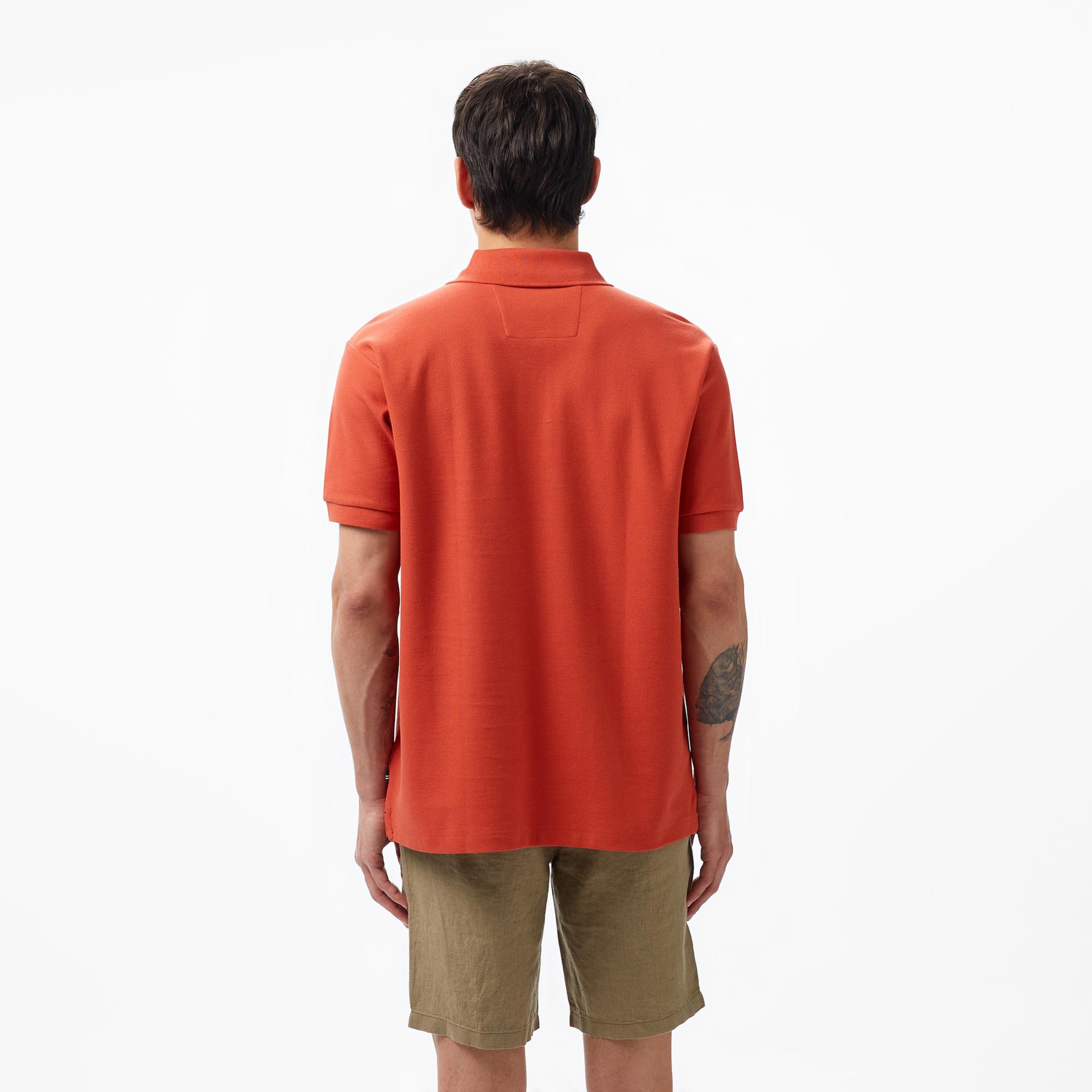 Nautica Erkek Kırmızı Classic Fit Kısa Kollu Polo Yaka T-Shirt