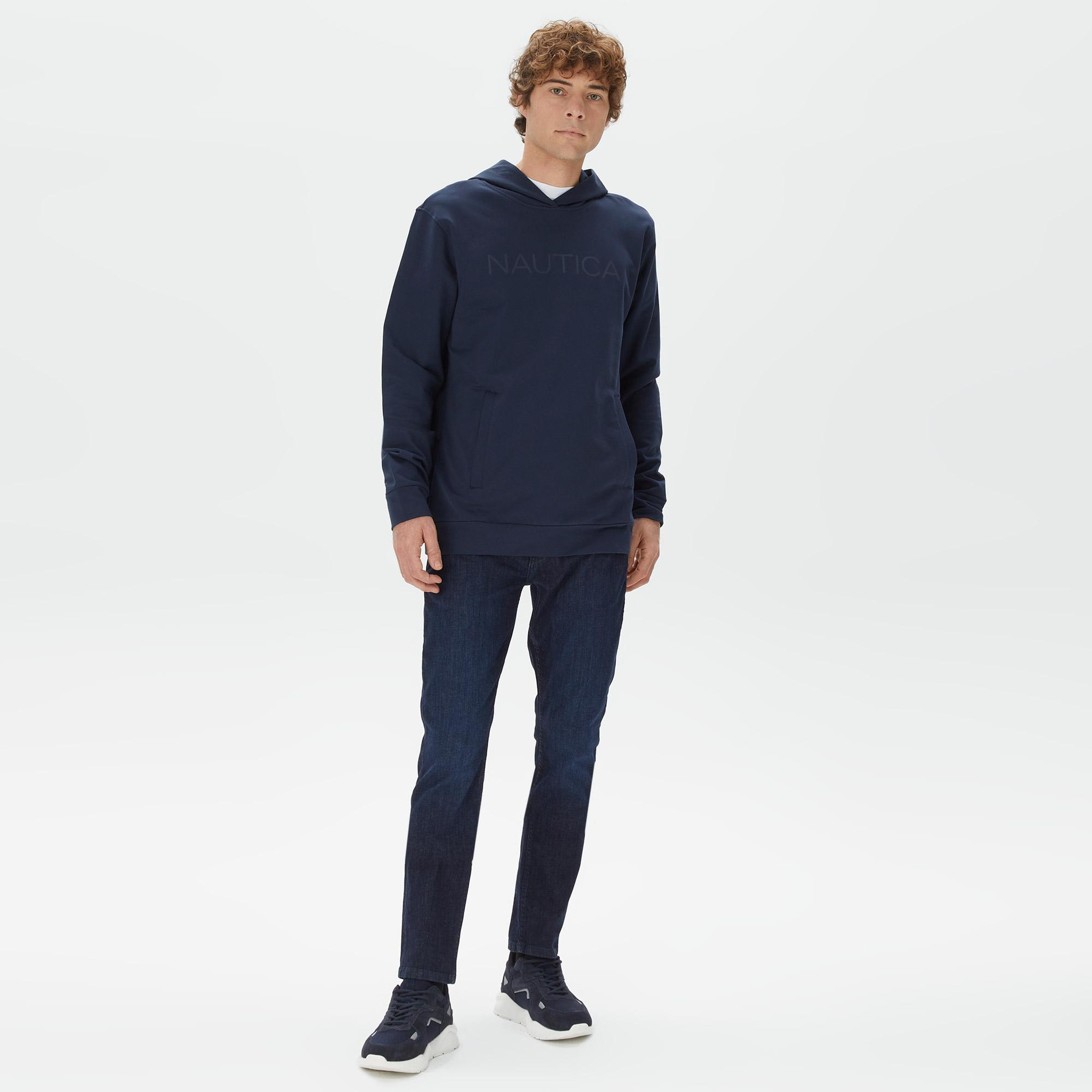 Nautica Erkek Lacivert Standart Fit Sweatshirt