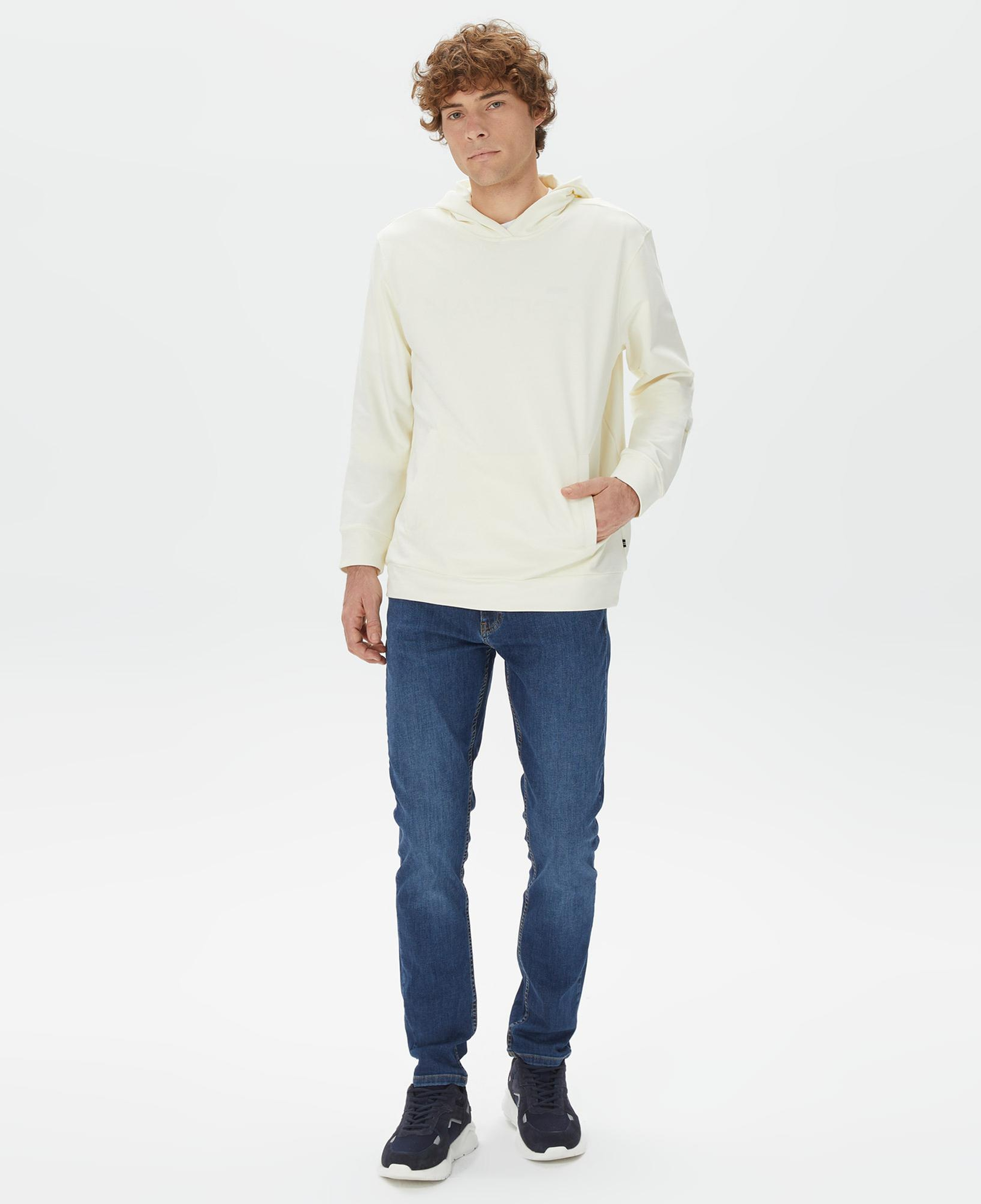 Nautica Erkek Krem Rengi Standart Fit Sweatshirt