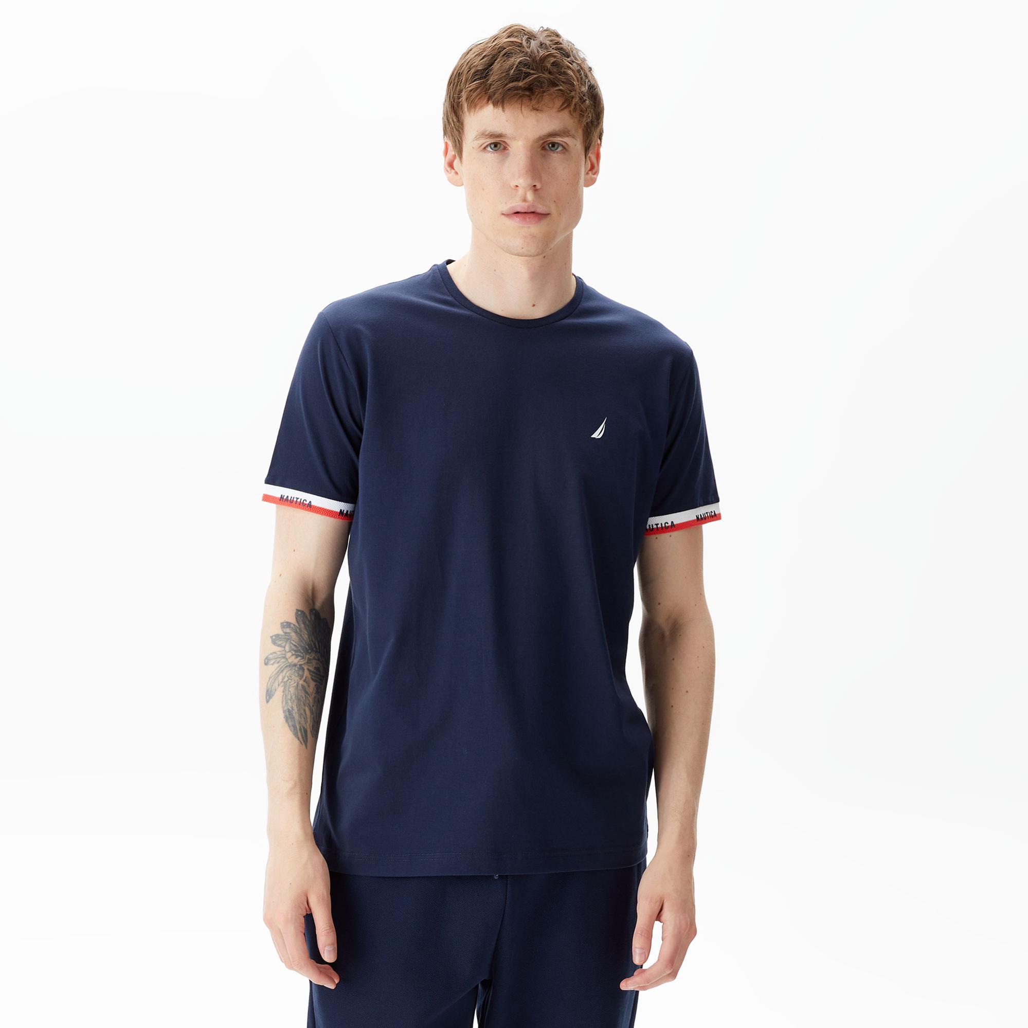 Nautica Erkek Lacivert Standart Fit T-Shirt