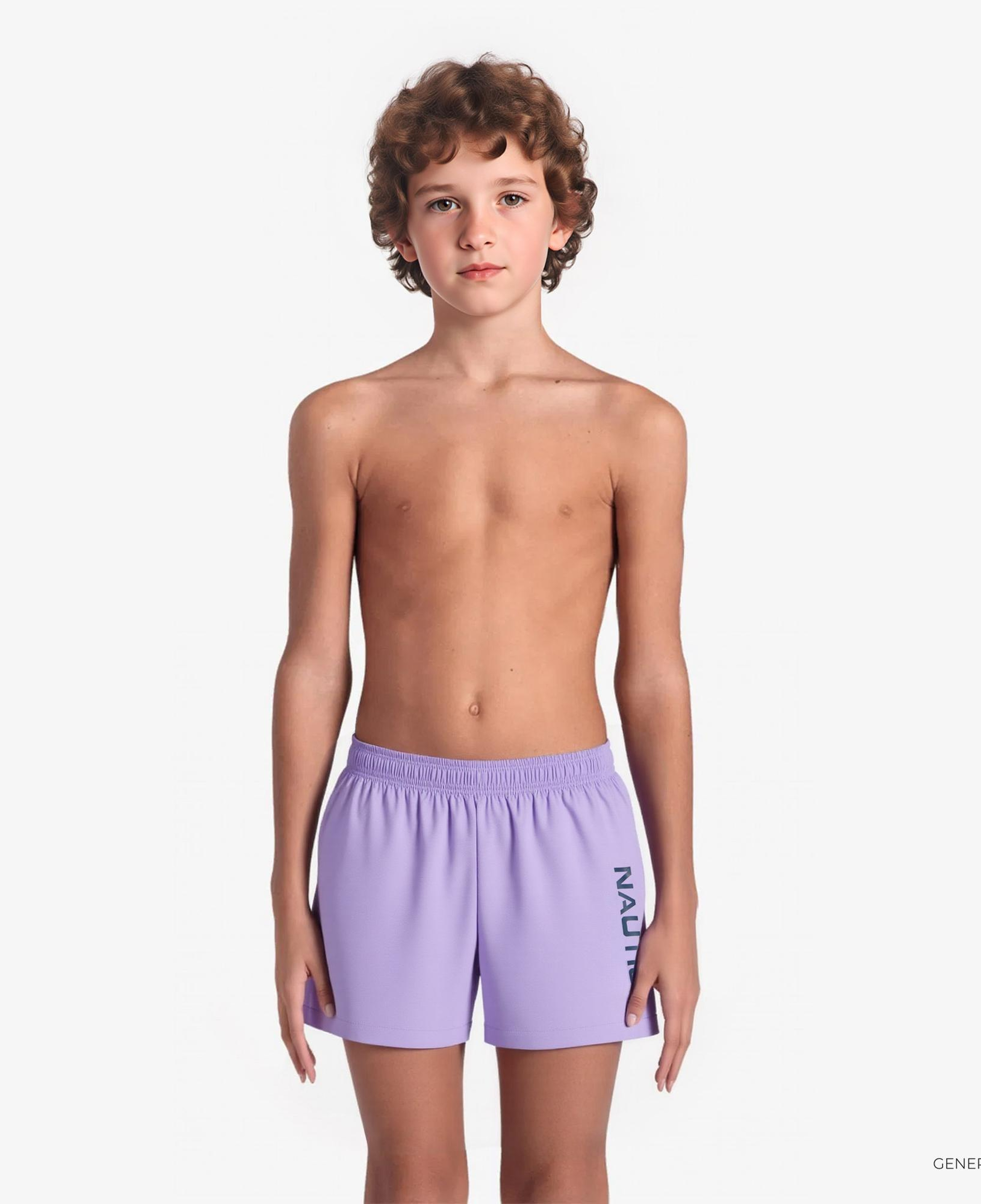 Nautica Erkek Çocuk Mor Standart Fit Deniz Şortu