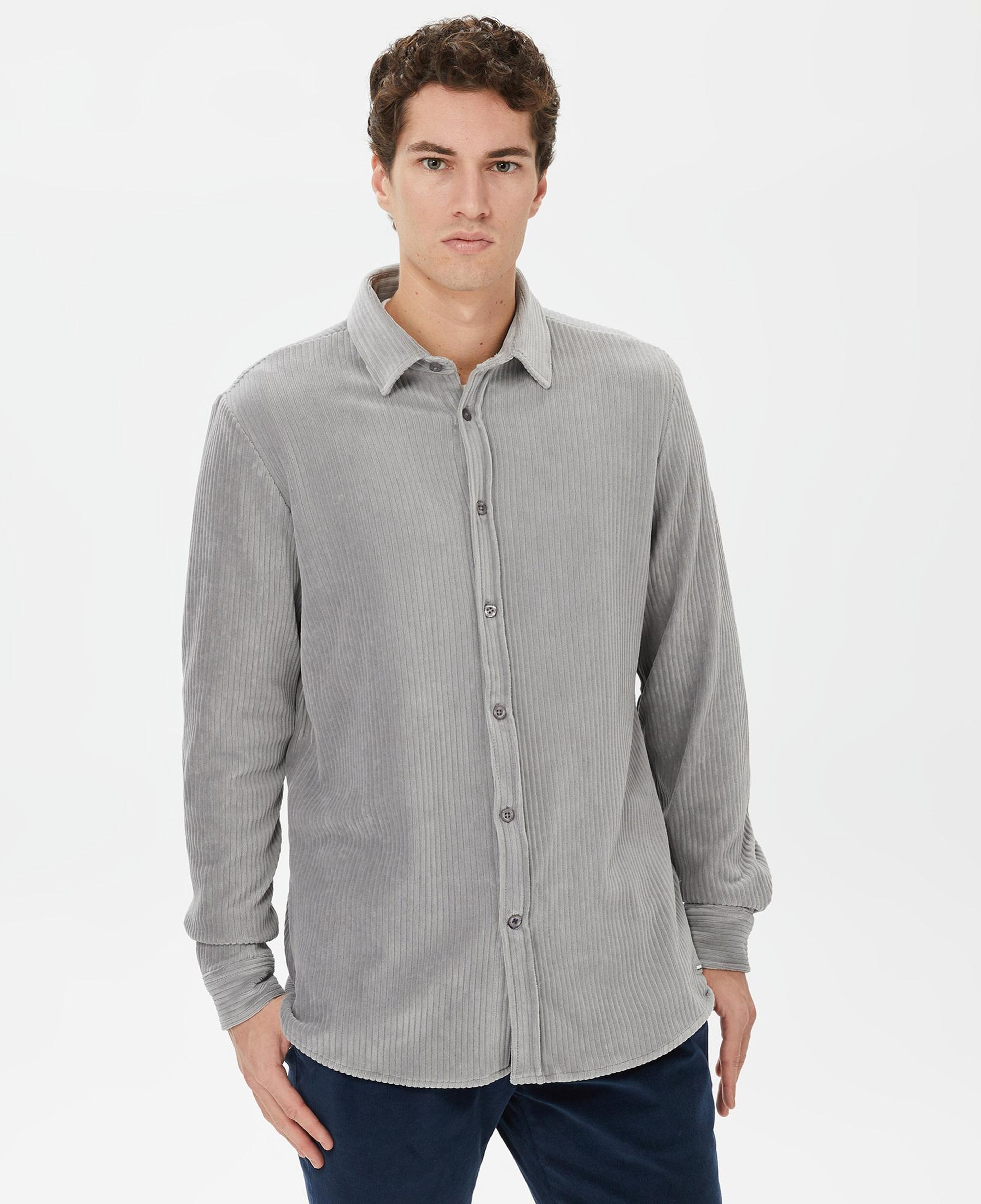 Nautica Erkek Gri Slim Fit Gömlek