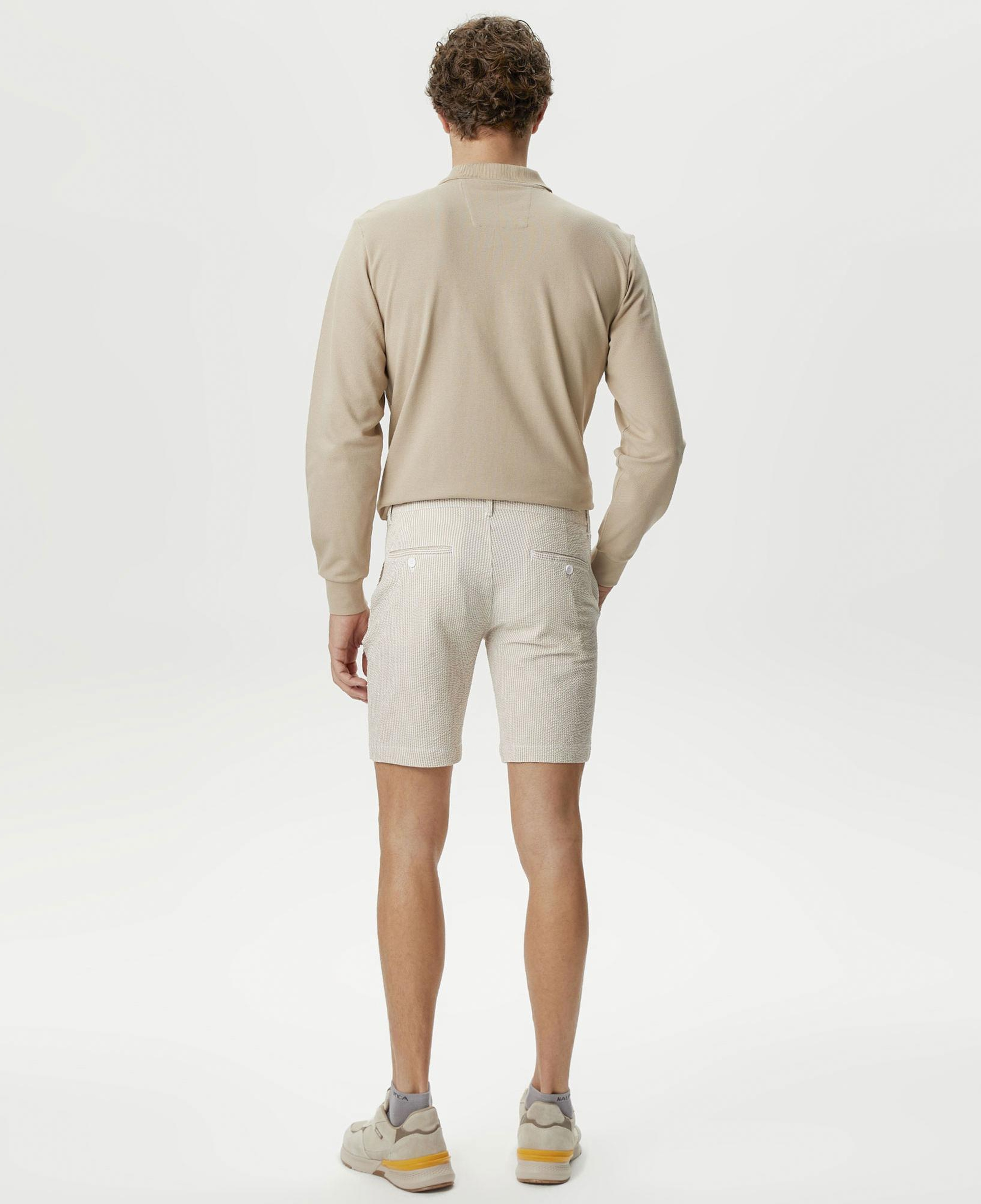 Nautica Erkek Bej Standart Fit Bermuda