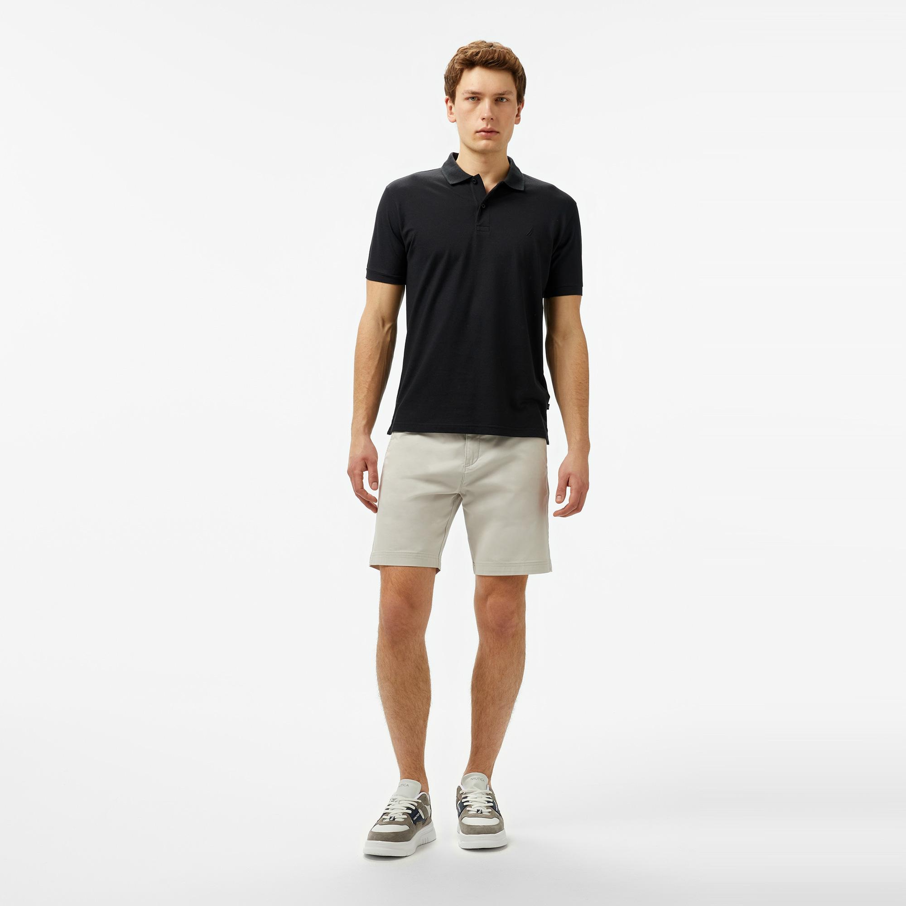 Nautica Erkek Siyah Classic Fit Polo Yaka T-Shirt