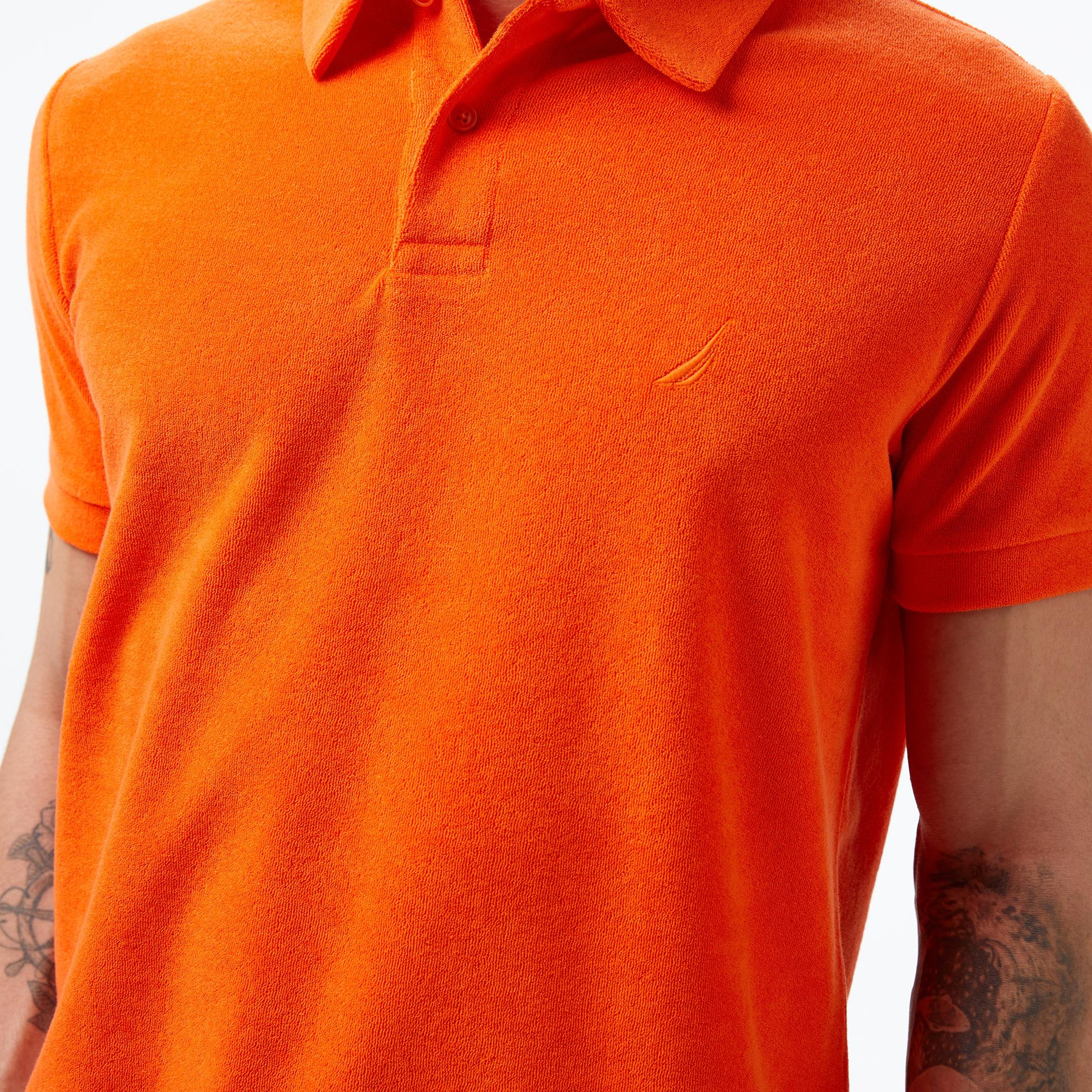 Nautica Erkek Turuncu Classic Fit Kısa Kollu Polo Yaka T-Shirt