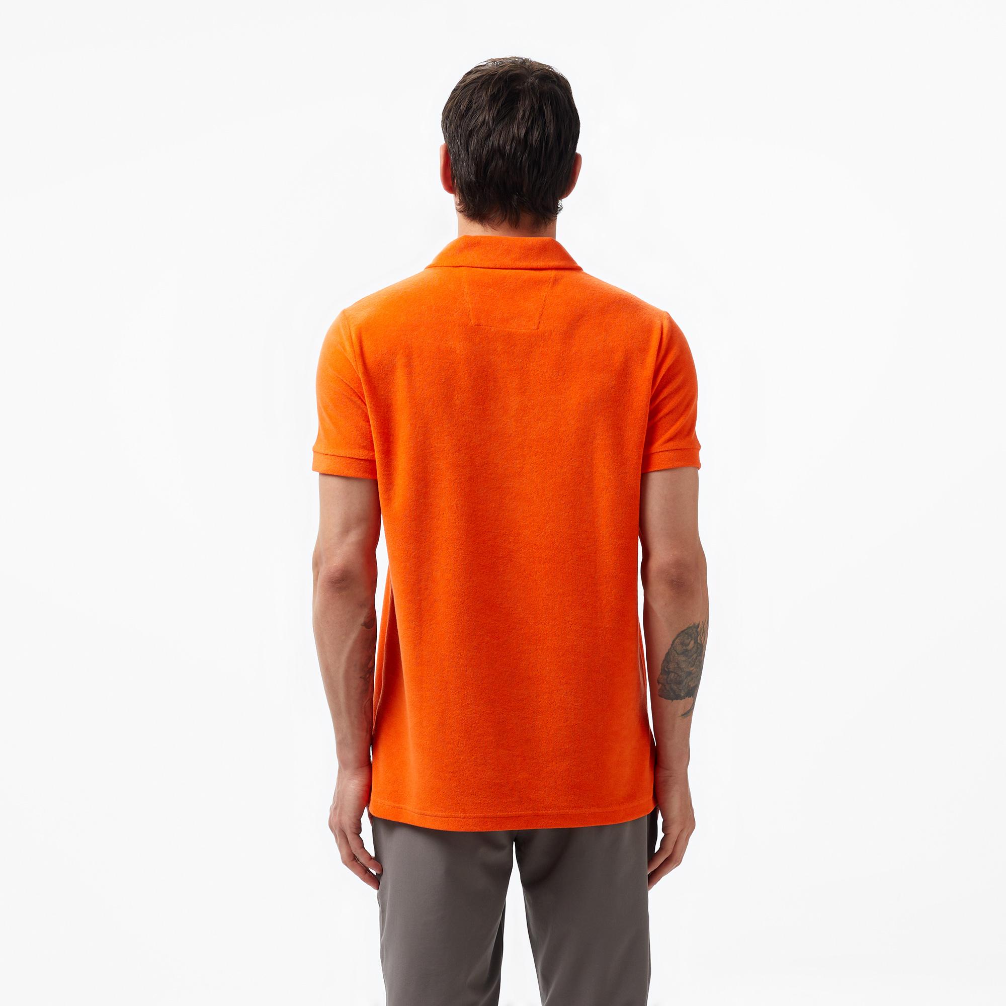 Nautica Erkek Turuncu Classic Fit Kısa Kollu Polo Yaka T-Shirt