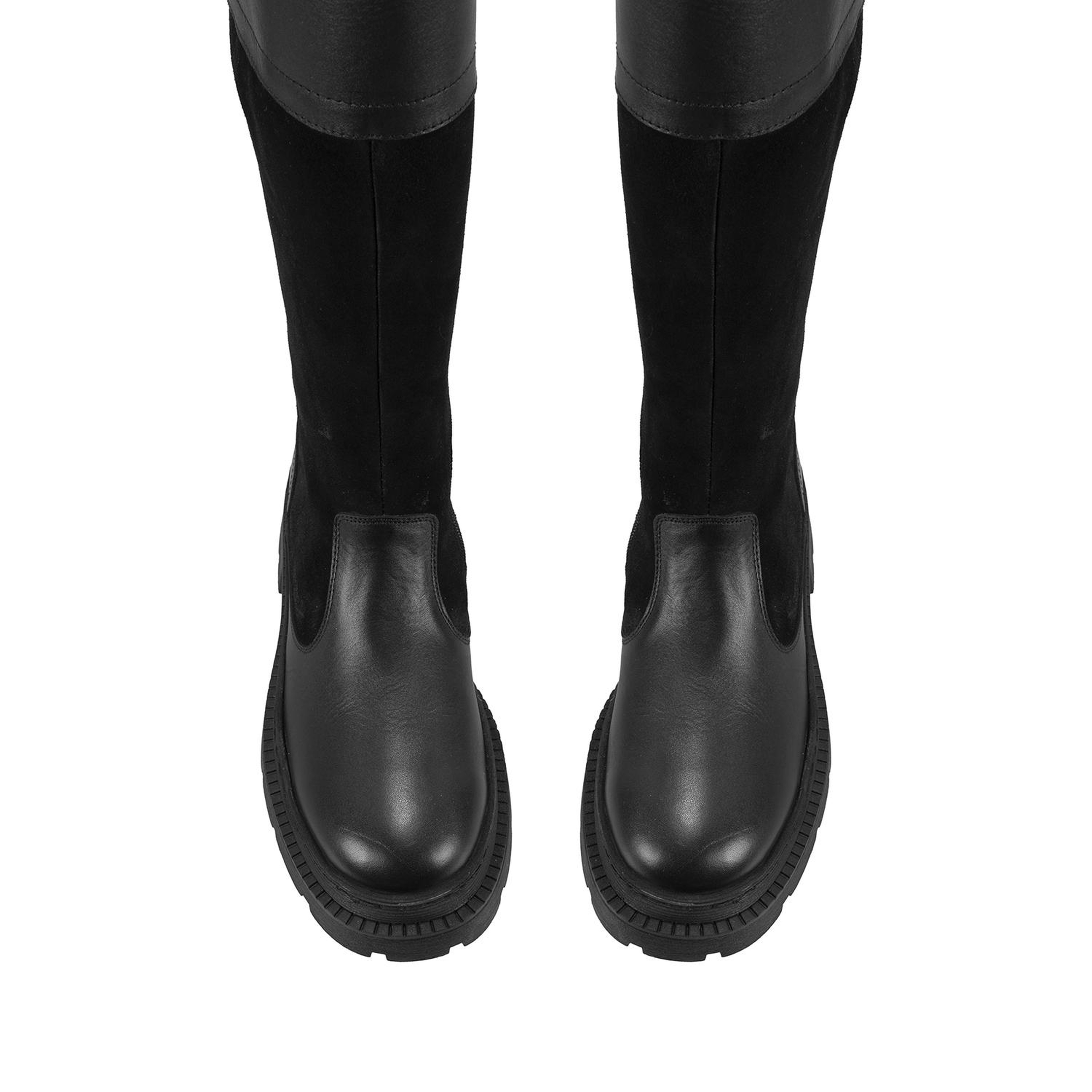 Kadın Siyah Deri Çizme