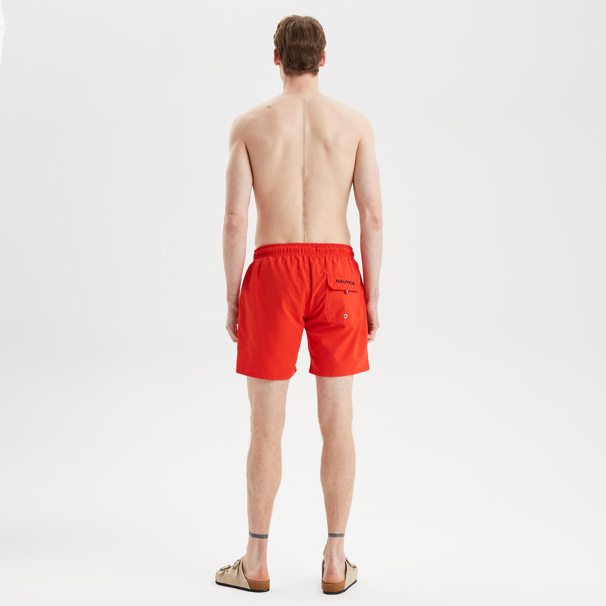 Nautica Erkek Kırmızı Regular Fit Deniz Şortu