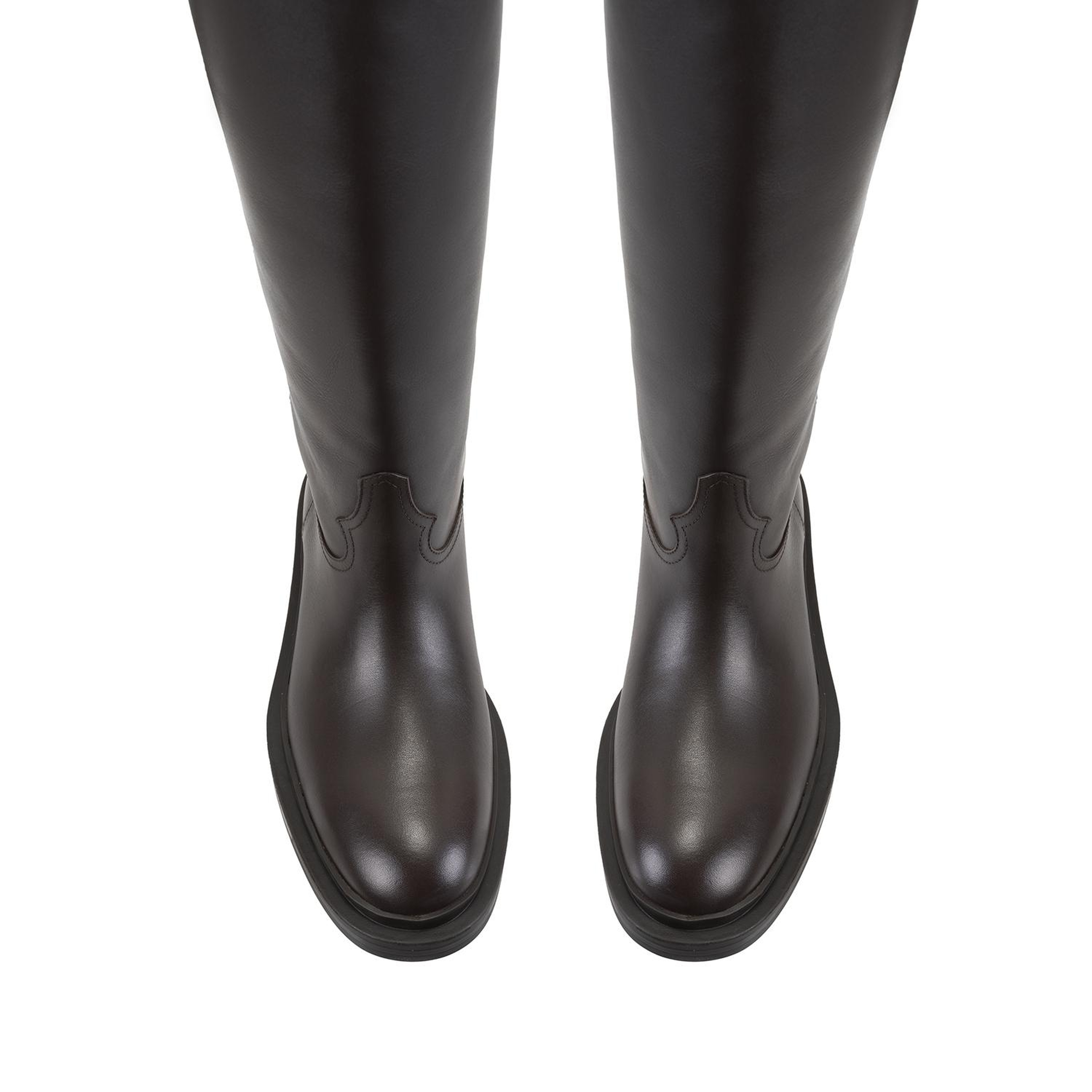 Loar Kahve Kadın Deri Çizme