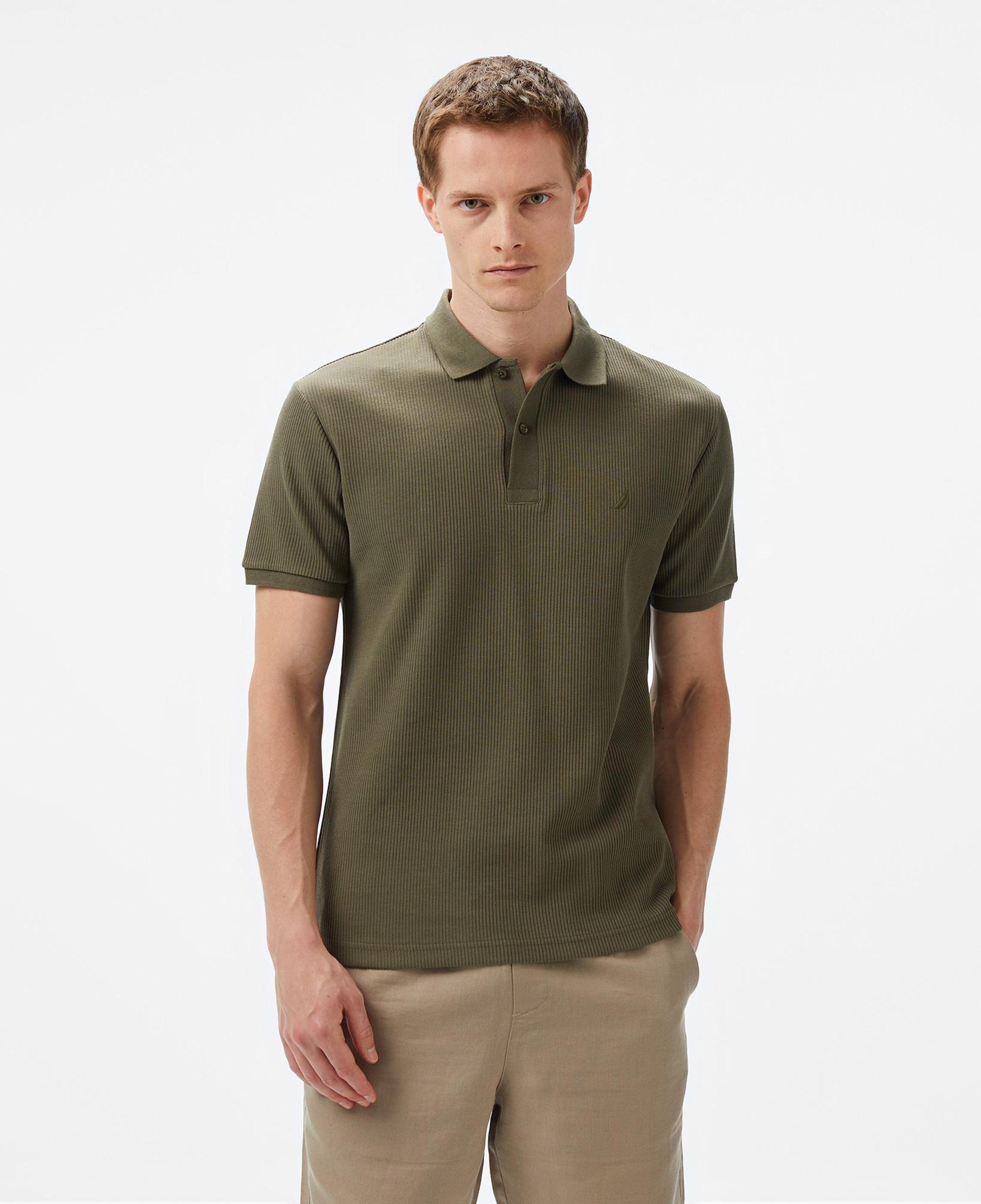 Nautica Erkek Yeşil Slim Fit Polo Yaka T-Shirt