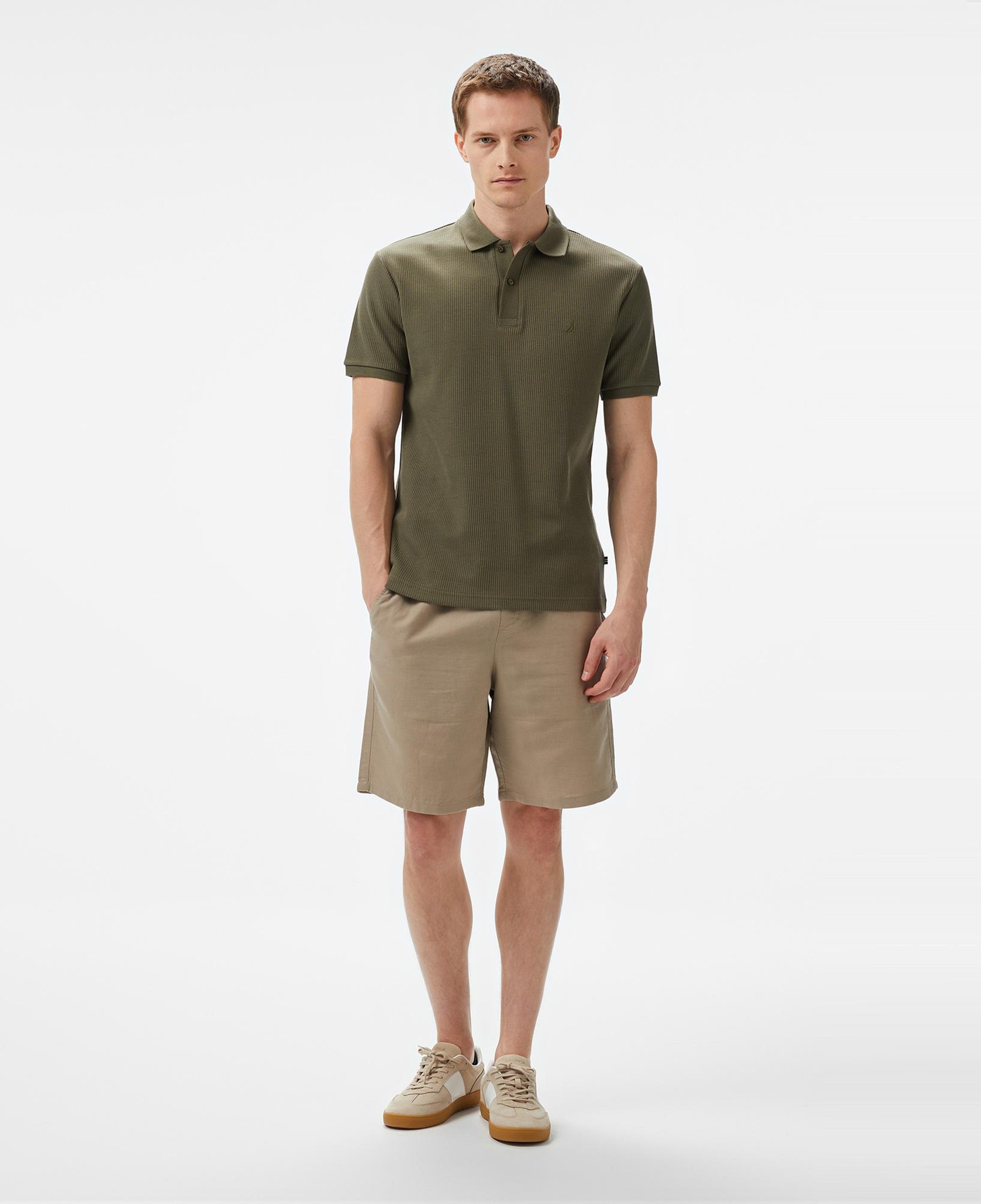 Nautica Erkek Yeşil Slim Fit Polo Yaka T-Shirt