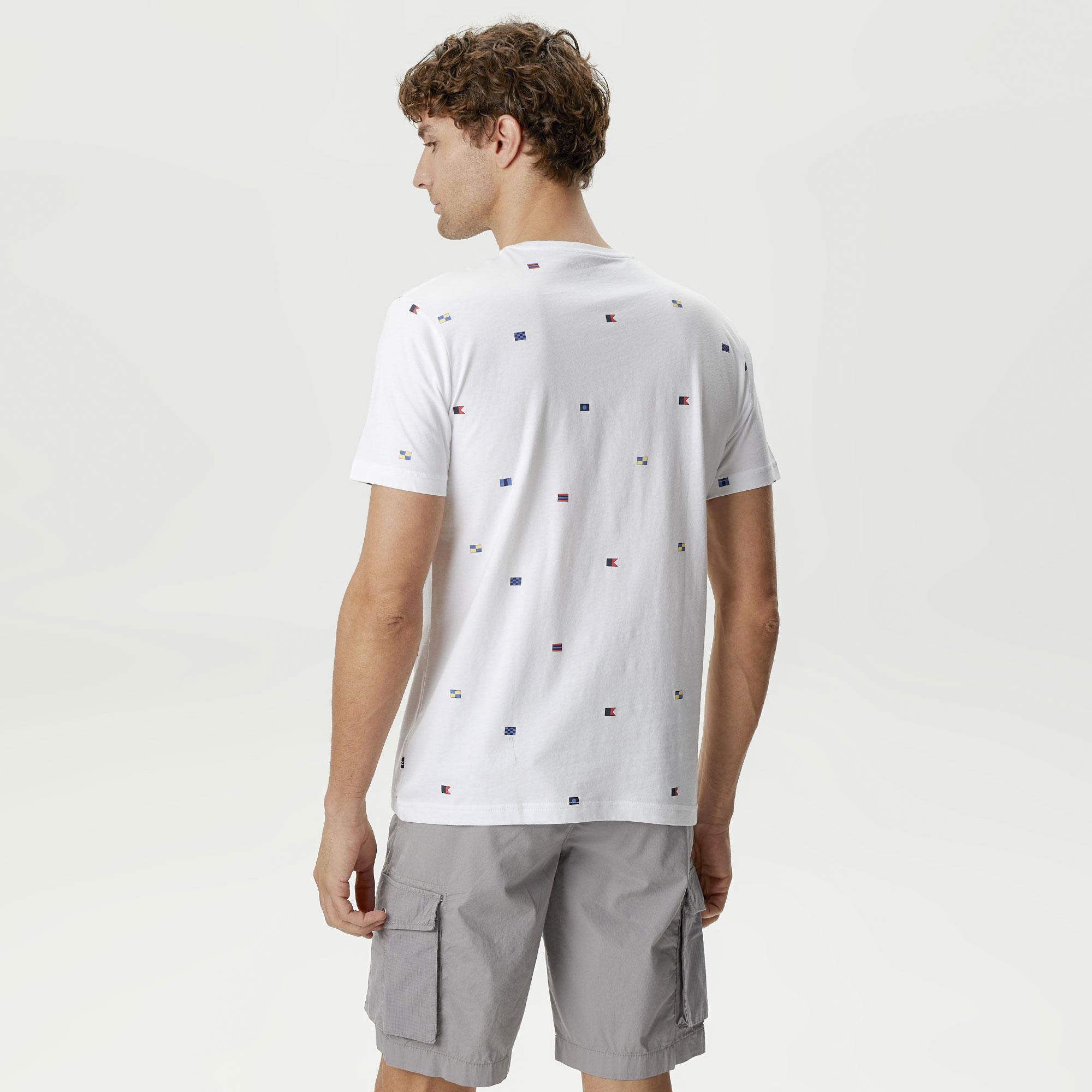 Nautica Erkek Beyaz Standart Fit T-Shirt