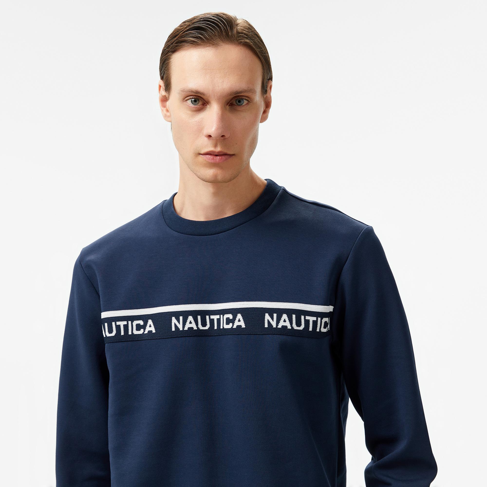 Nautica Erkek Lacivert Regular Fit Sweatshirt