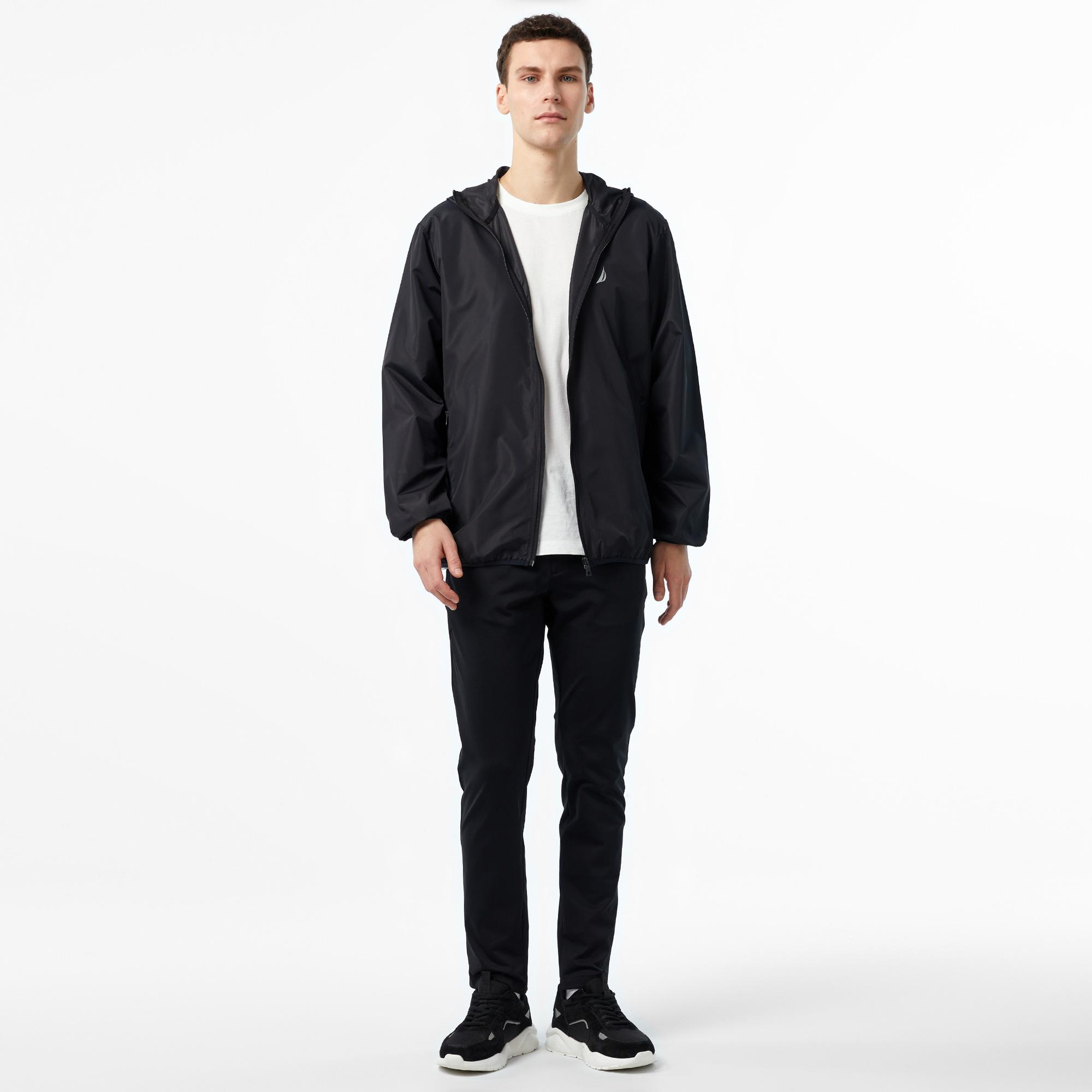 Nautica Erkek Siyah Yağmurluk