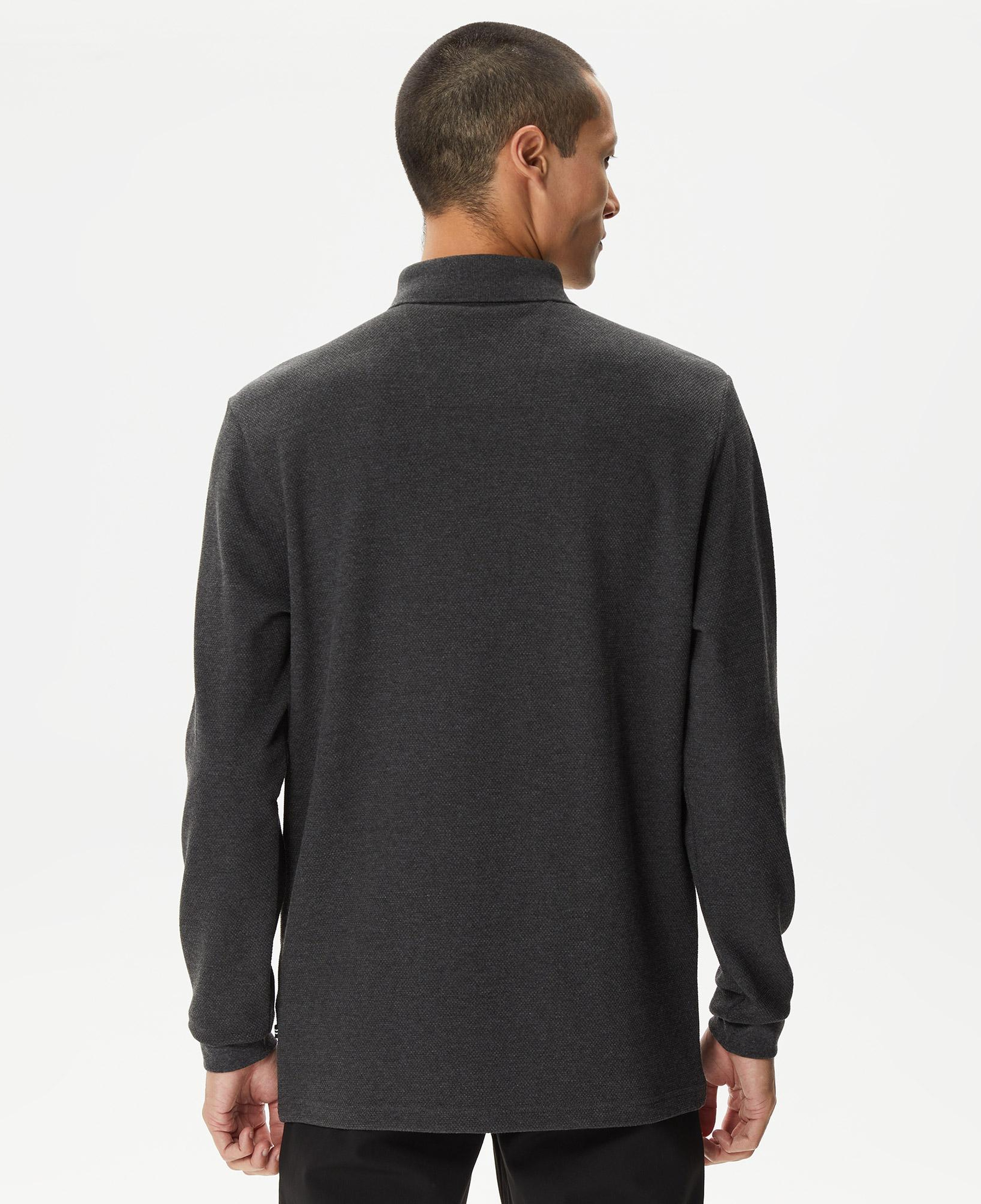 Nautica Erkek Gri Slim Fit Uzun Kollu Polo Yaka T-Shirt